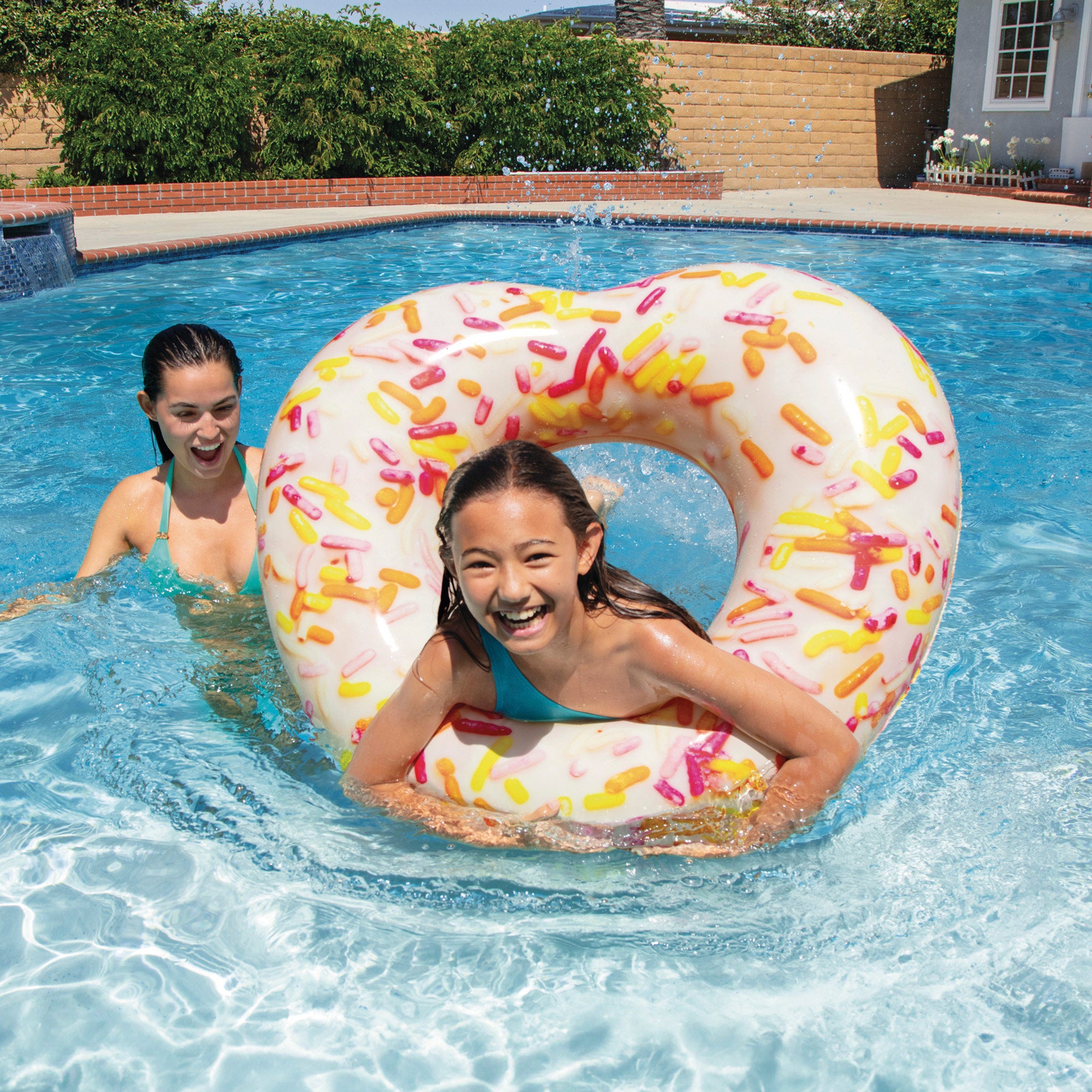 INTEX Flotador rueda hinchable donut corazón 89x25x94 cm