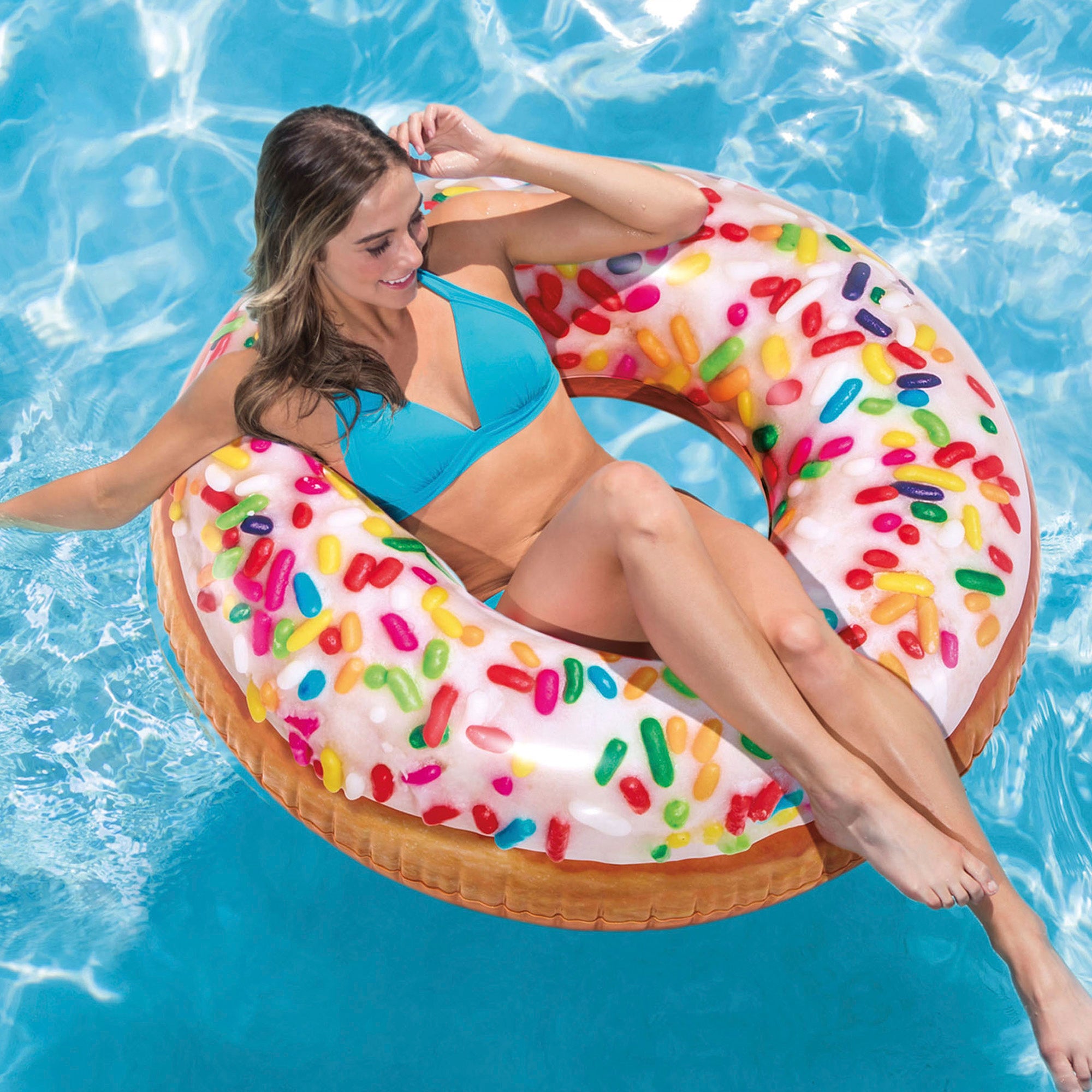 INTEX Rueda hinchable donut de colores 99 cm diámetro