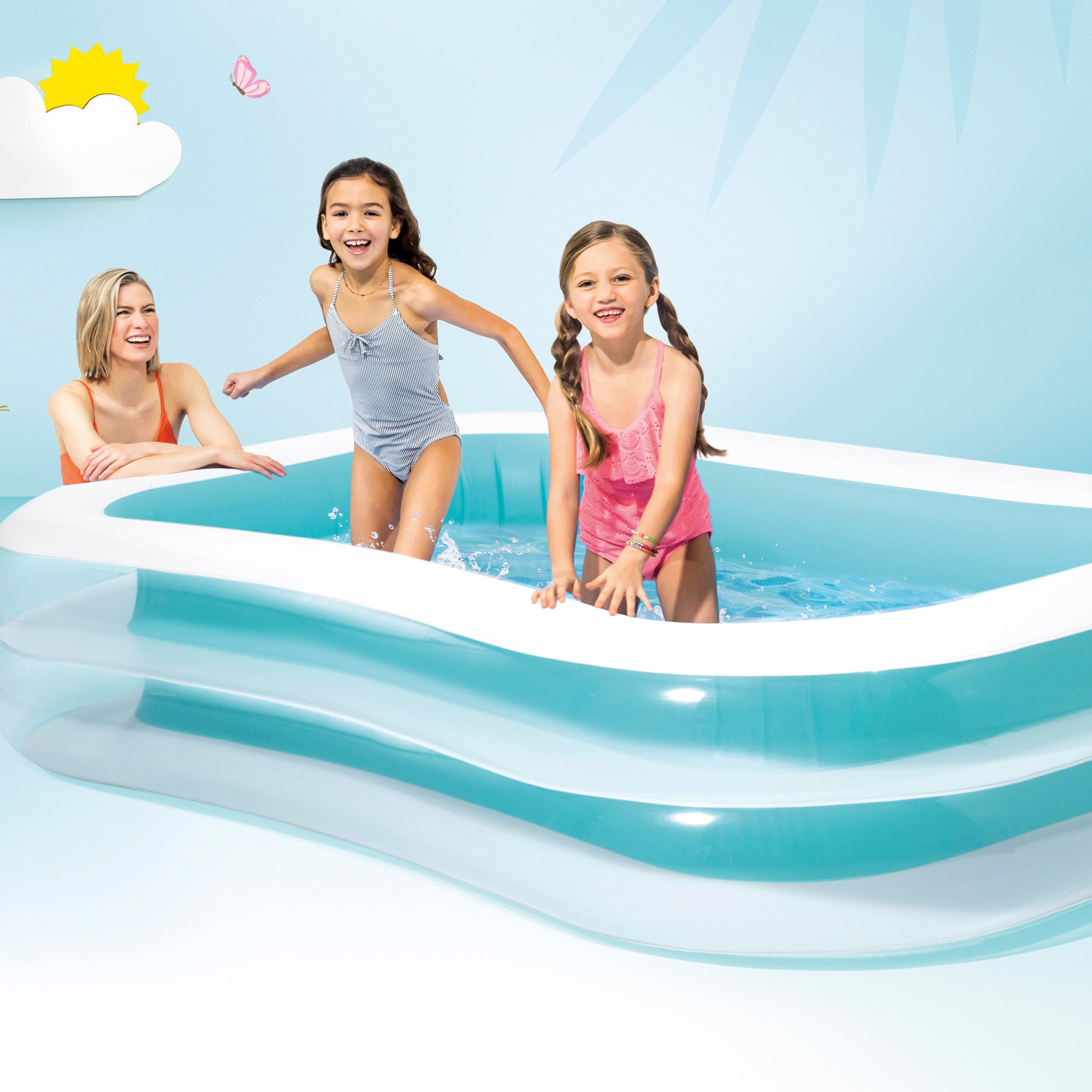 INTEX Piscina hinchable rectangular 262x175x56 cm - 770 l