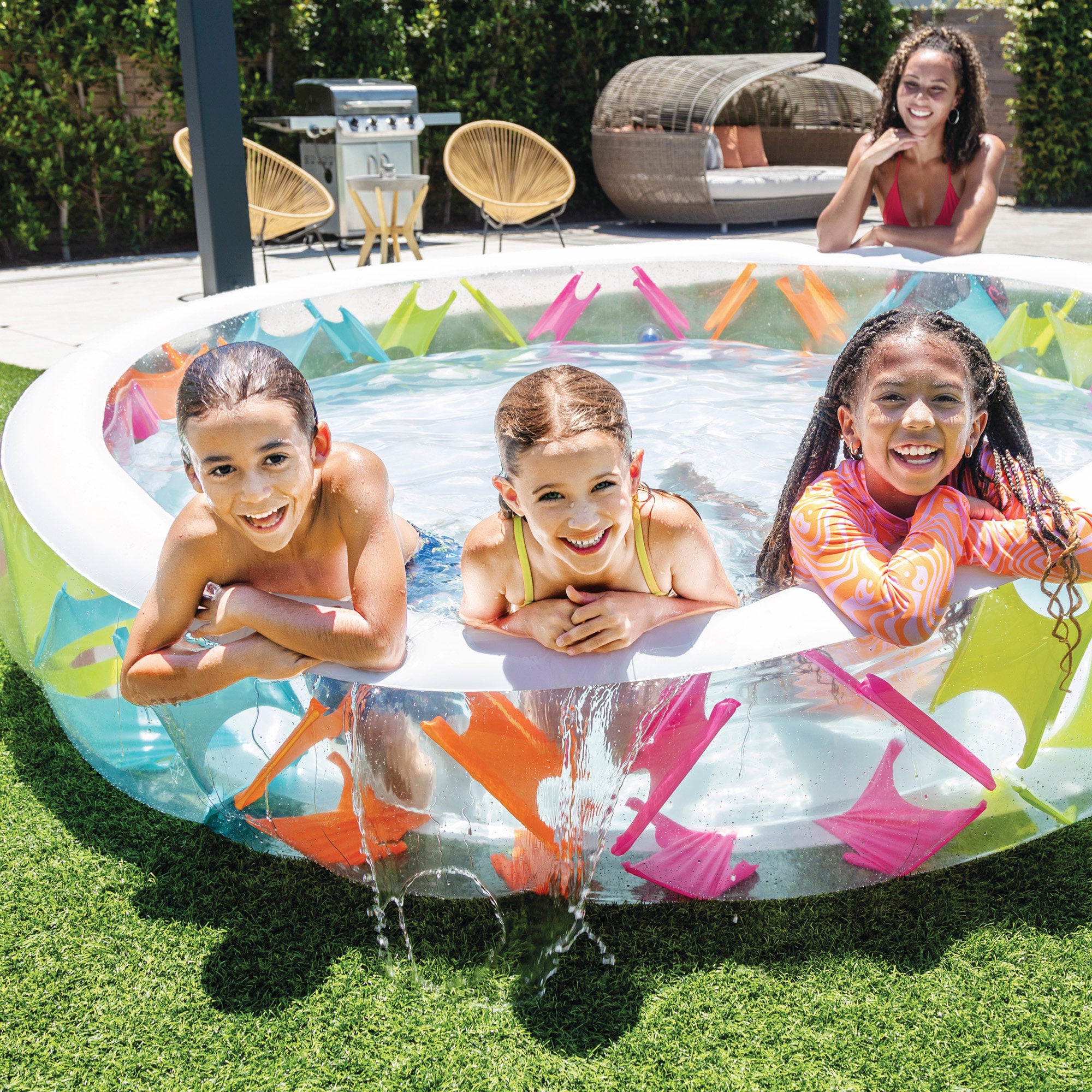 INTEX Piscina hinchable de colores 229x56 cm