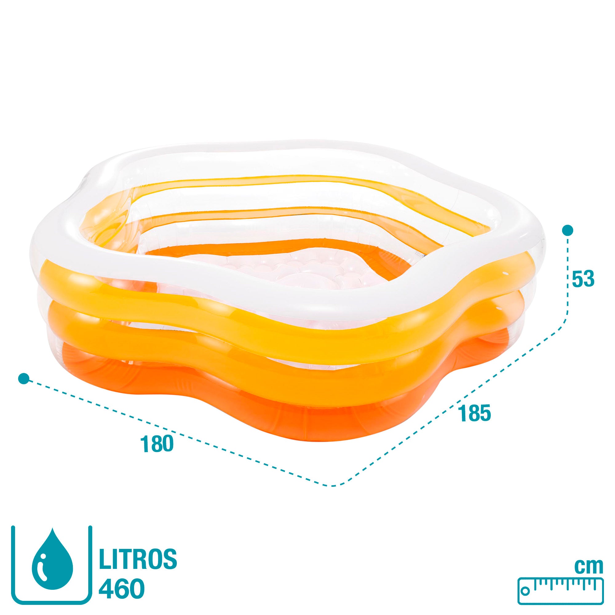 INTEX Piscina hinchable forma estrella 185x180x53 cm - 460 l