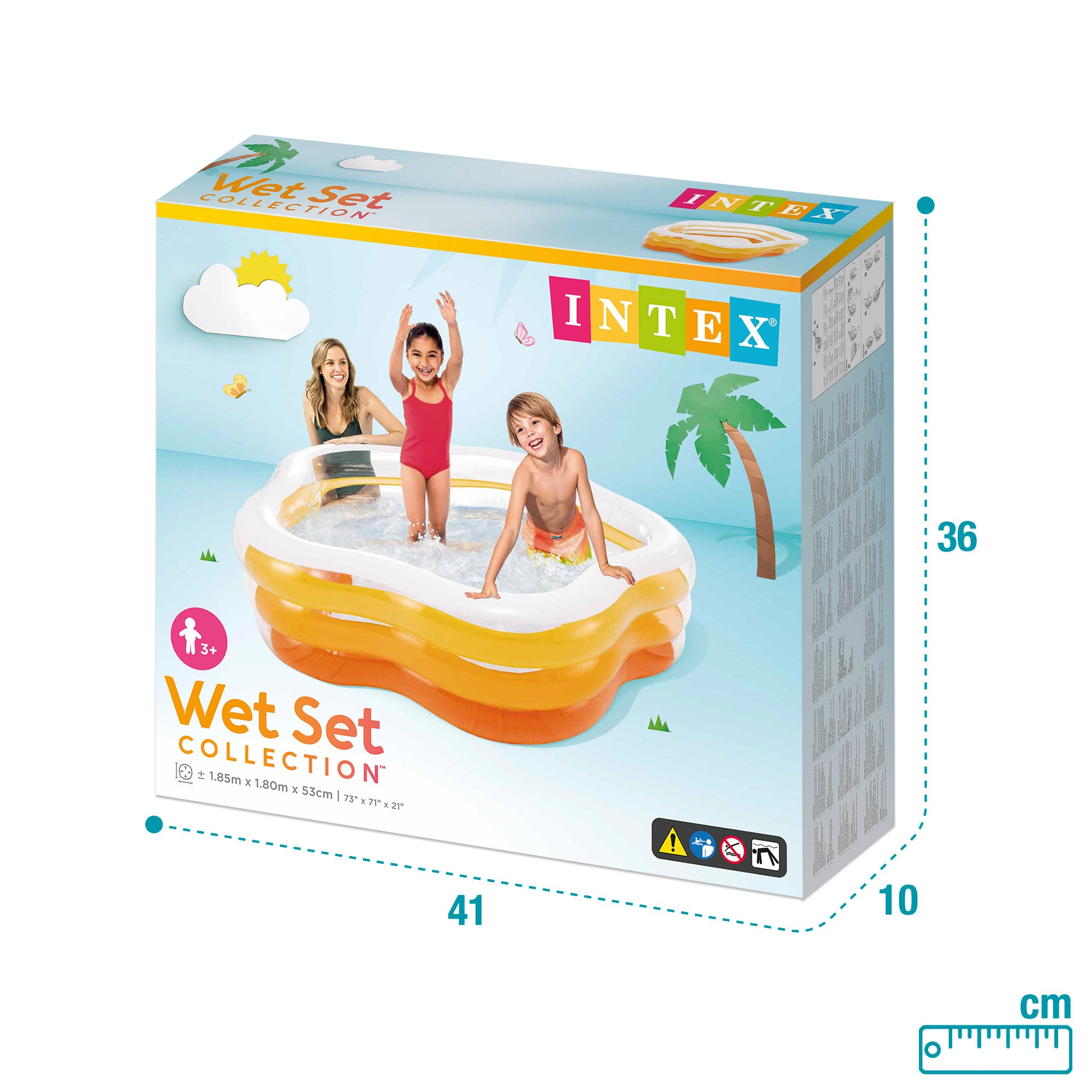 INTEX Piscina hinchable forma estrella 185x180x53 cm - 460 l