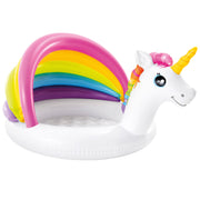 INTEX Piscina infantil hinchable con parasol unicornio 102x127x69 cm