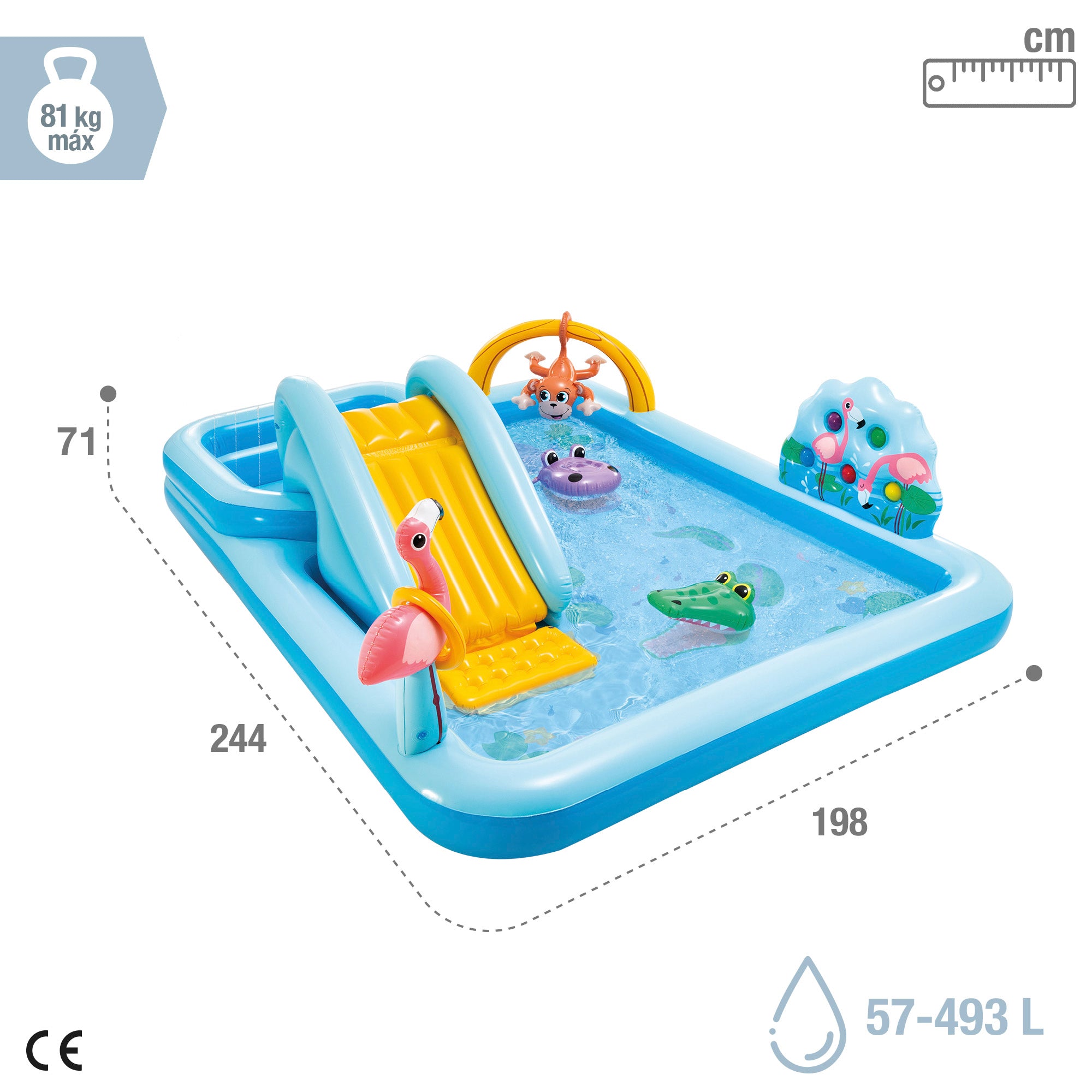 INTEX Centro de juegos acuático aventuras en la jungla