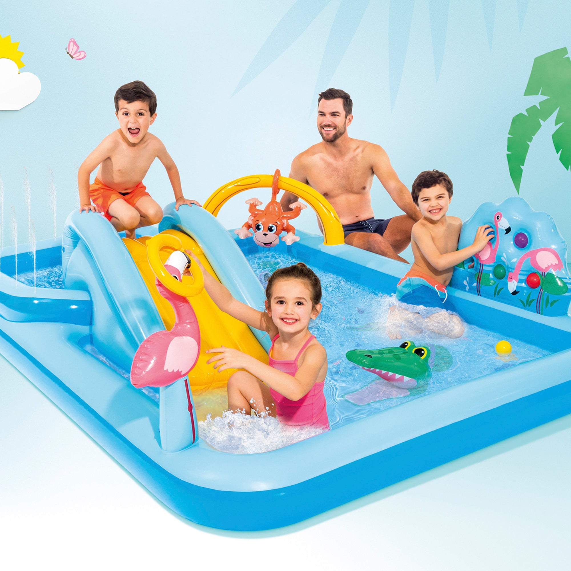 INTEX Centro de juegos acuático aventuras en la jungla