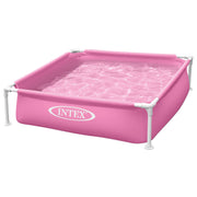 INTEX Piscina desmontable rosa Mini Frame 122x122x30 cm