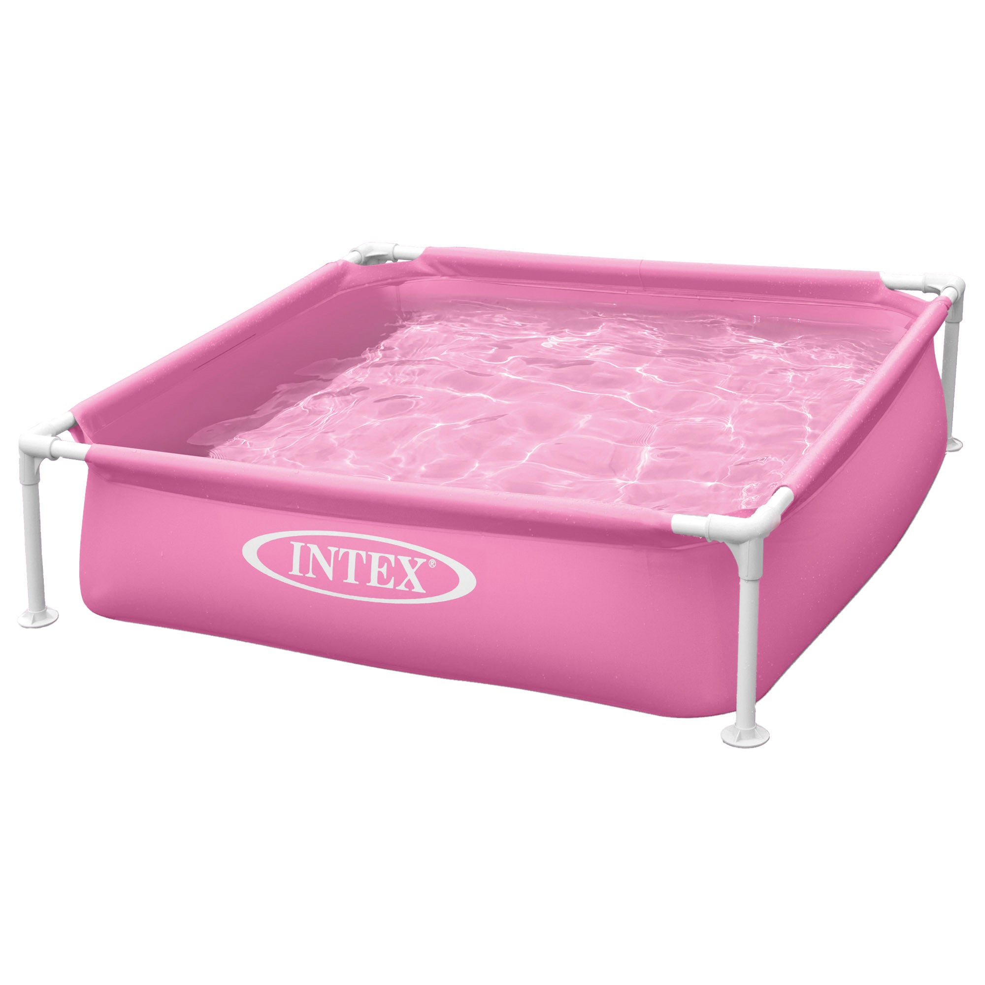 INTEX Piscina desmontable rosa Mini Frame 122x122x30 cm