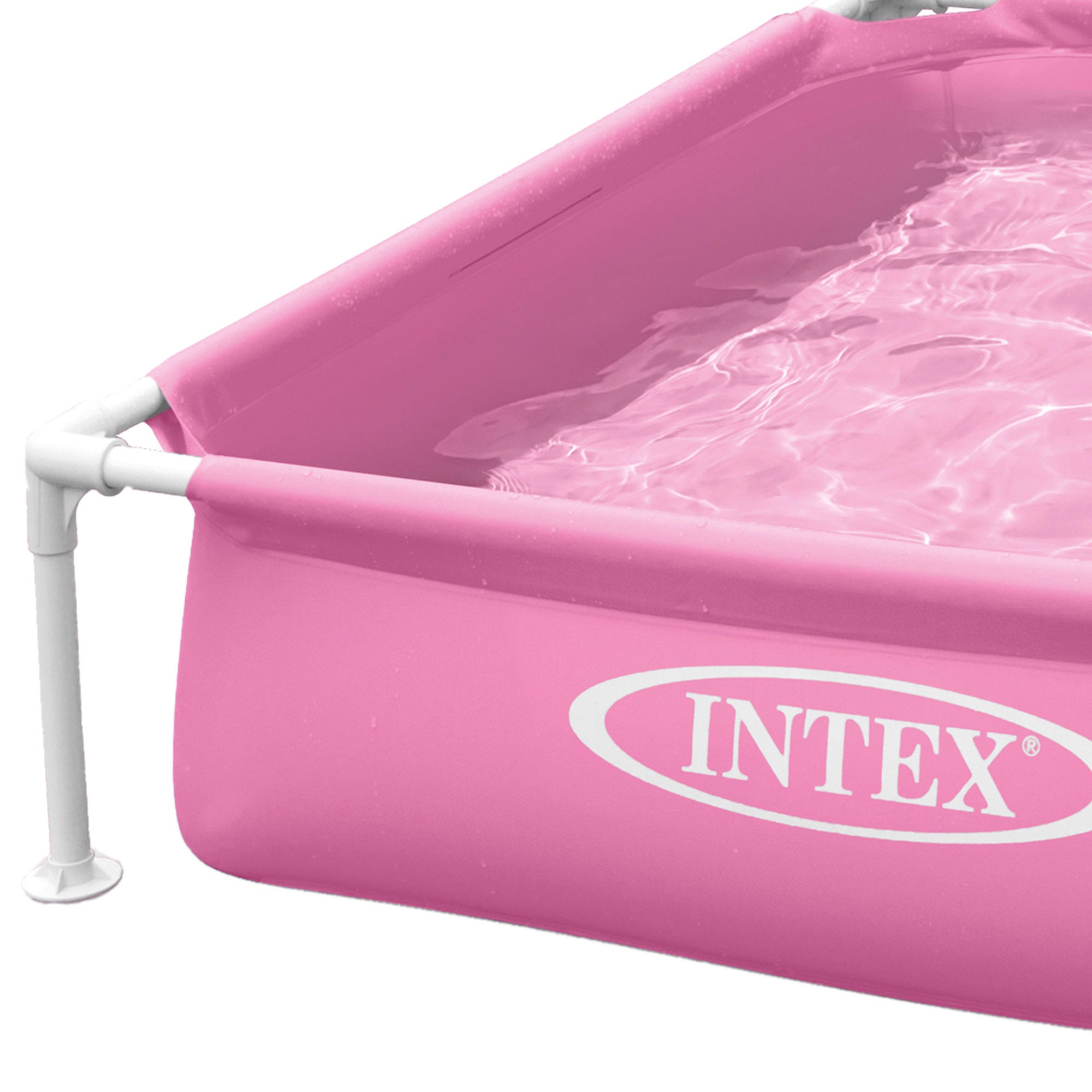 INTEX Piscina desmontable rosa Mini Frame 122x122x30 cm