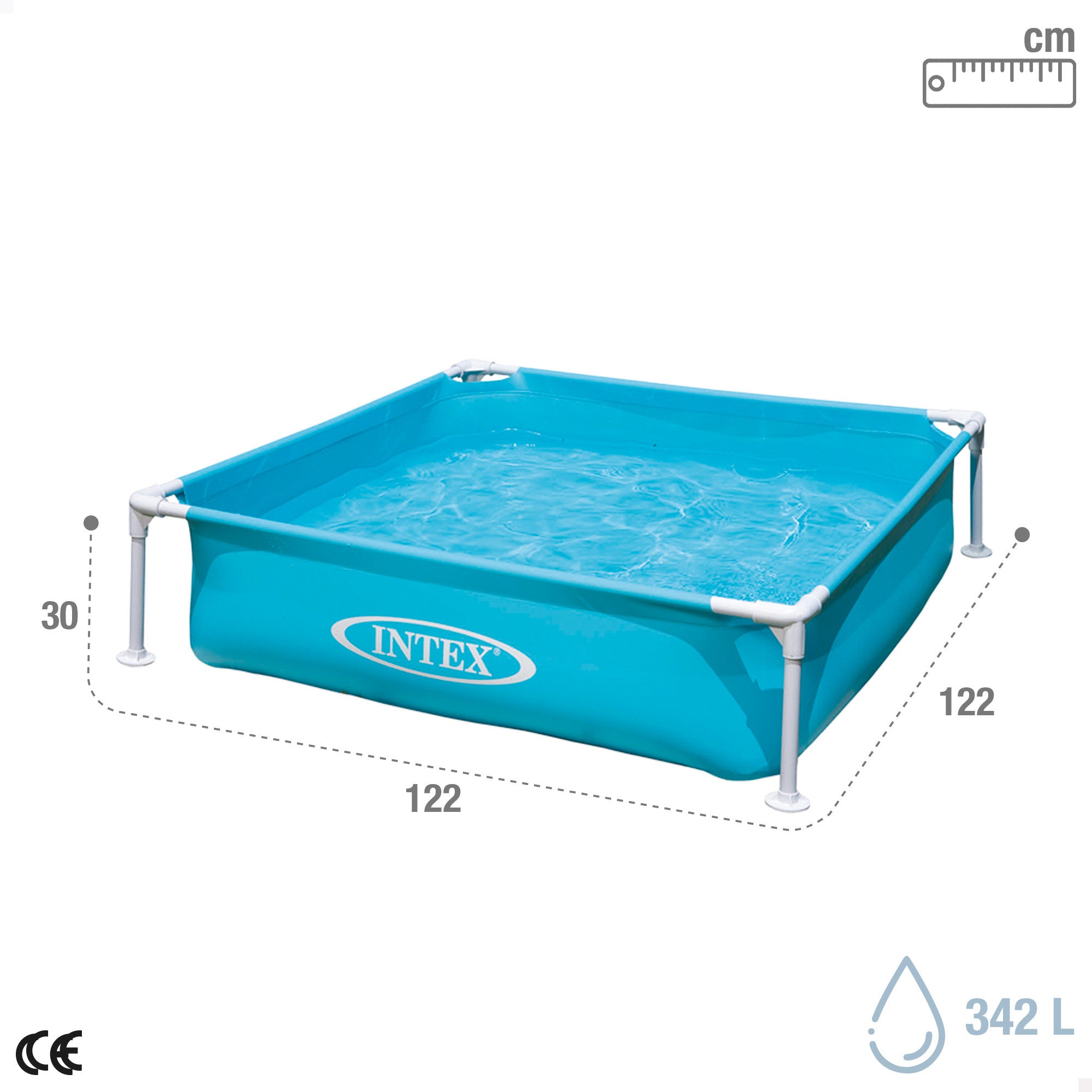 INTEX Piscina desmontable mini small frame 122x30 cm - 342 litros