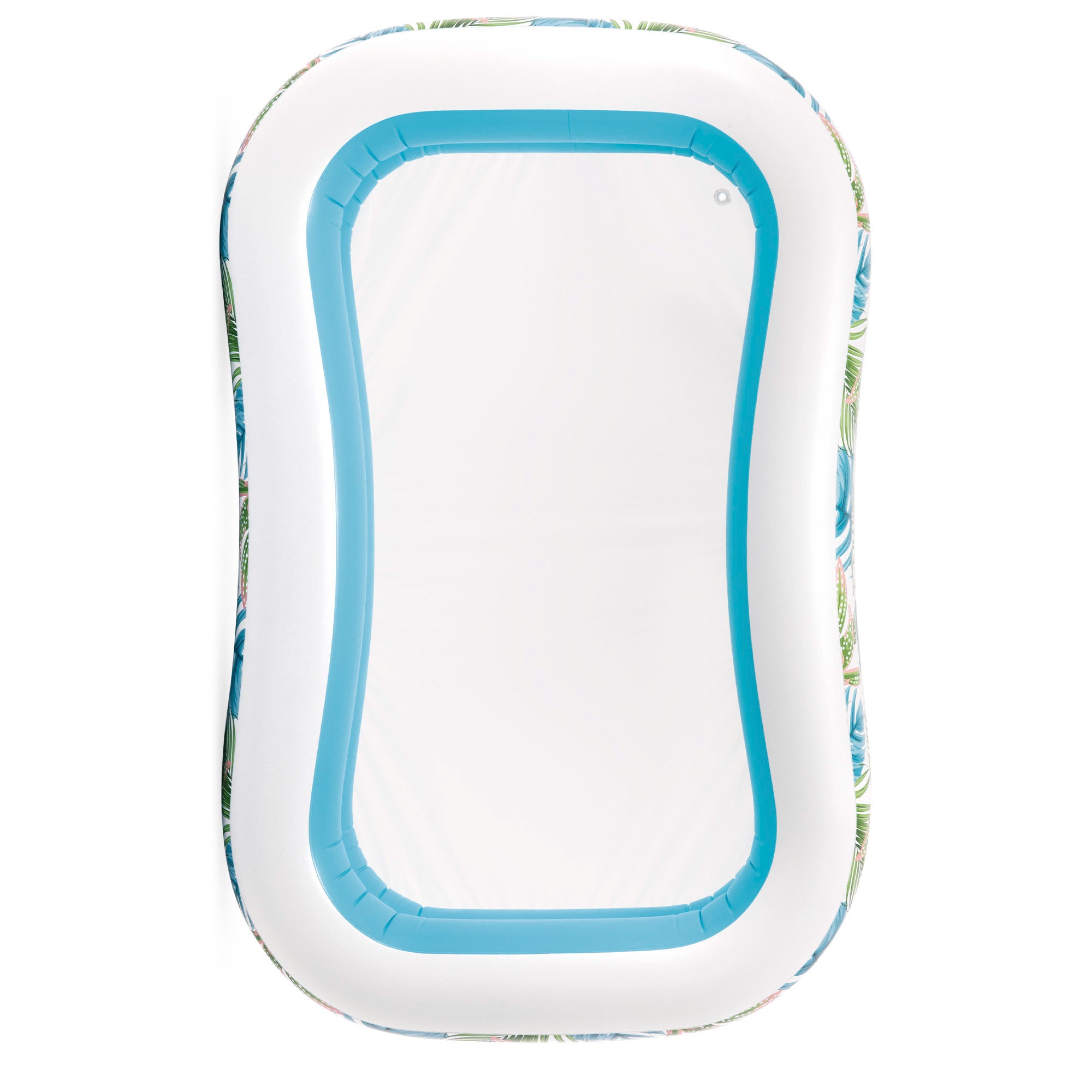 INTEX Piscina hinchable Tropical con estampado de hojas y tapón de desagüe