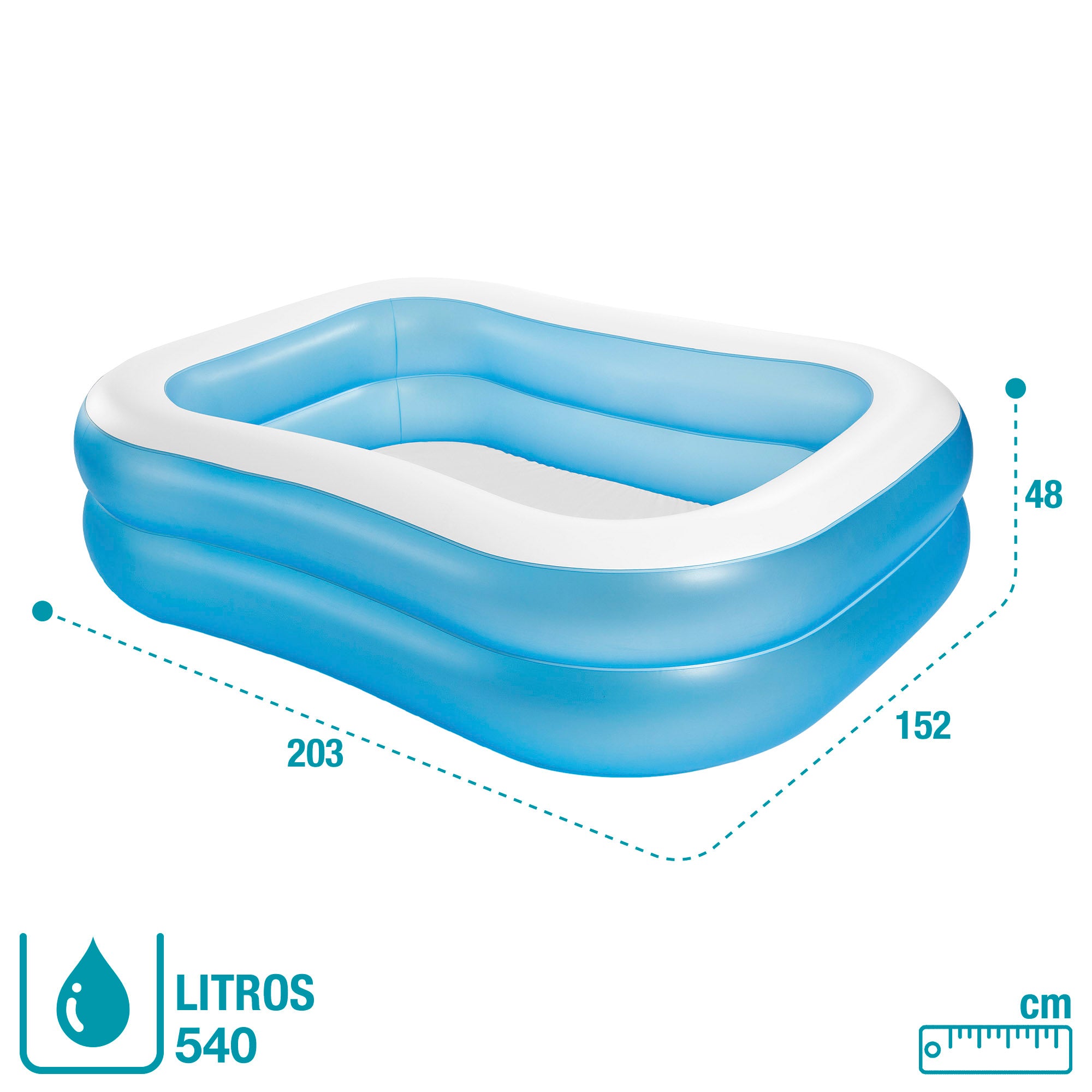 INTEX Piscina niños familiar azul
