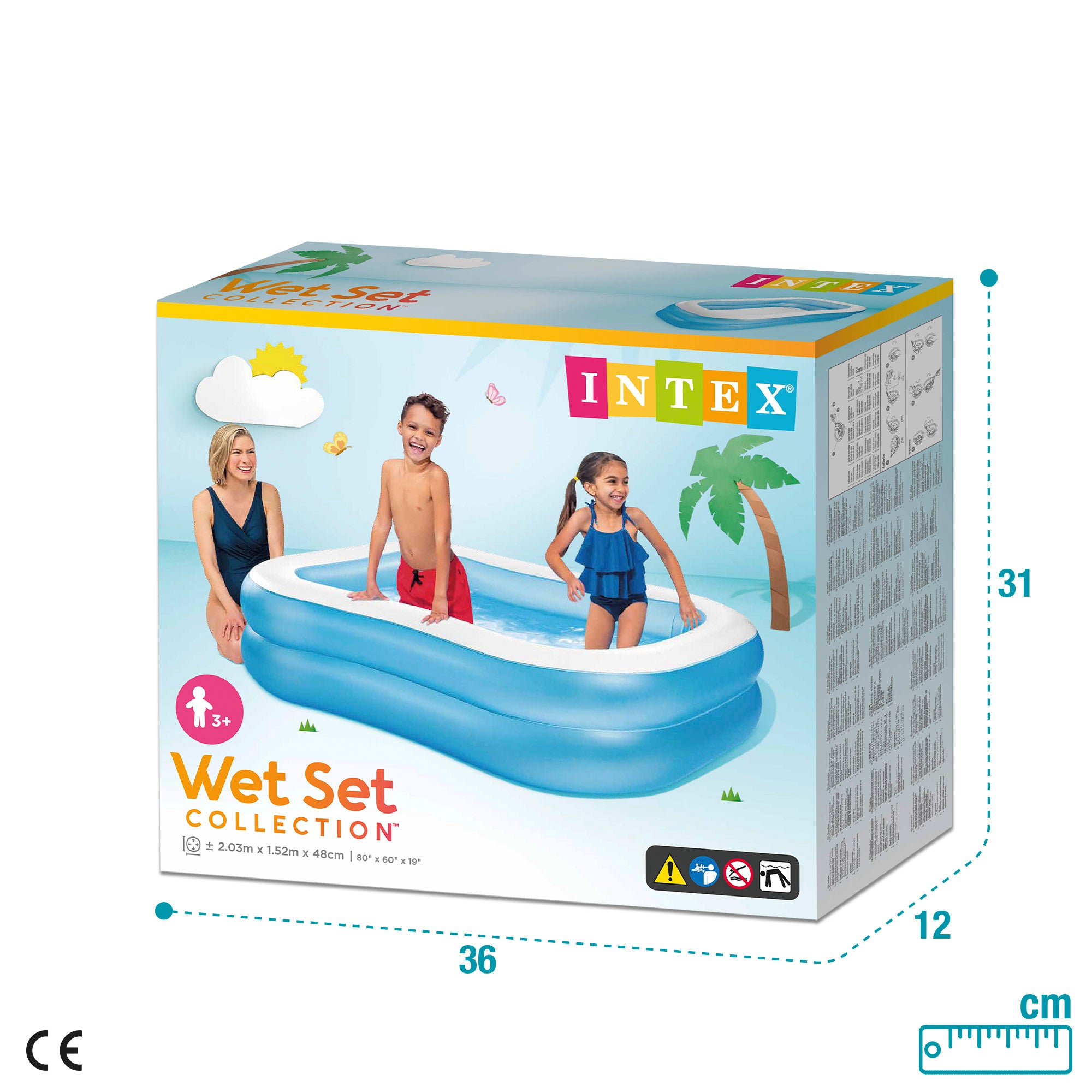 INTEX Piscina niños familiar azul