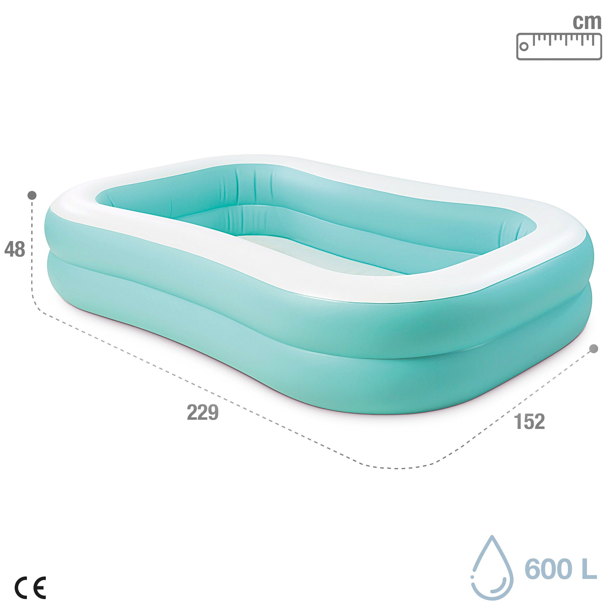 INTEX Piscina hinchable familiar azul