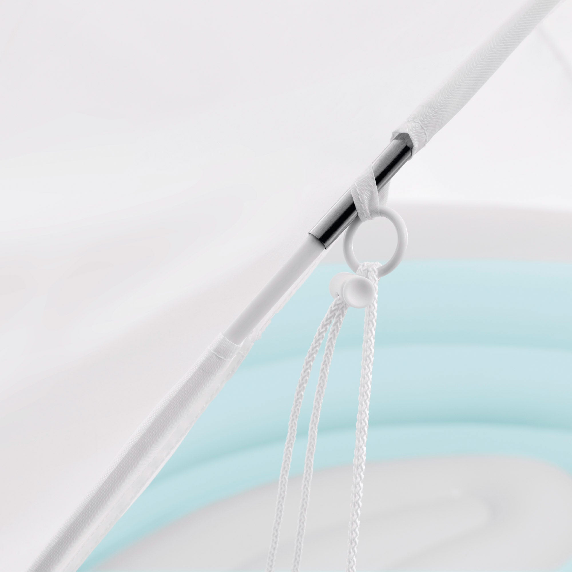 INTEX Piscina hinchable infantil azul y blanco con toldo solar desmontable