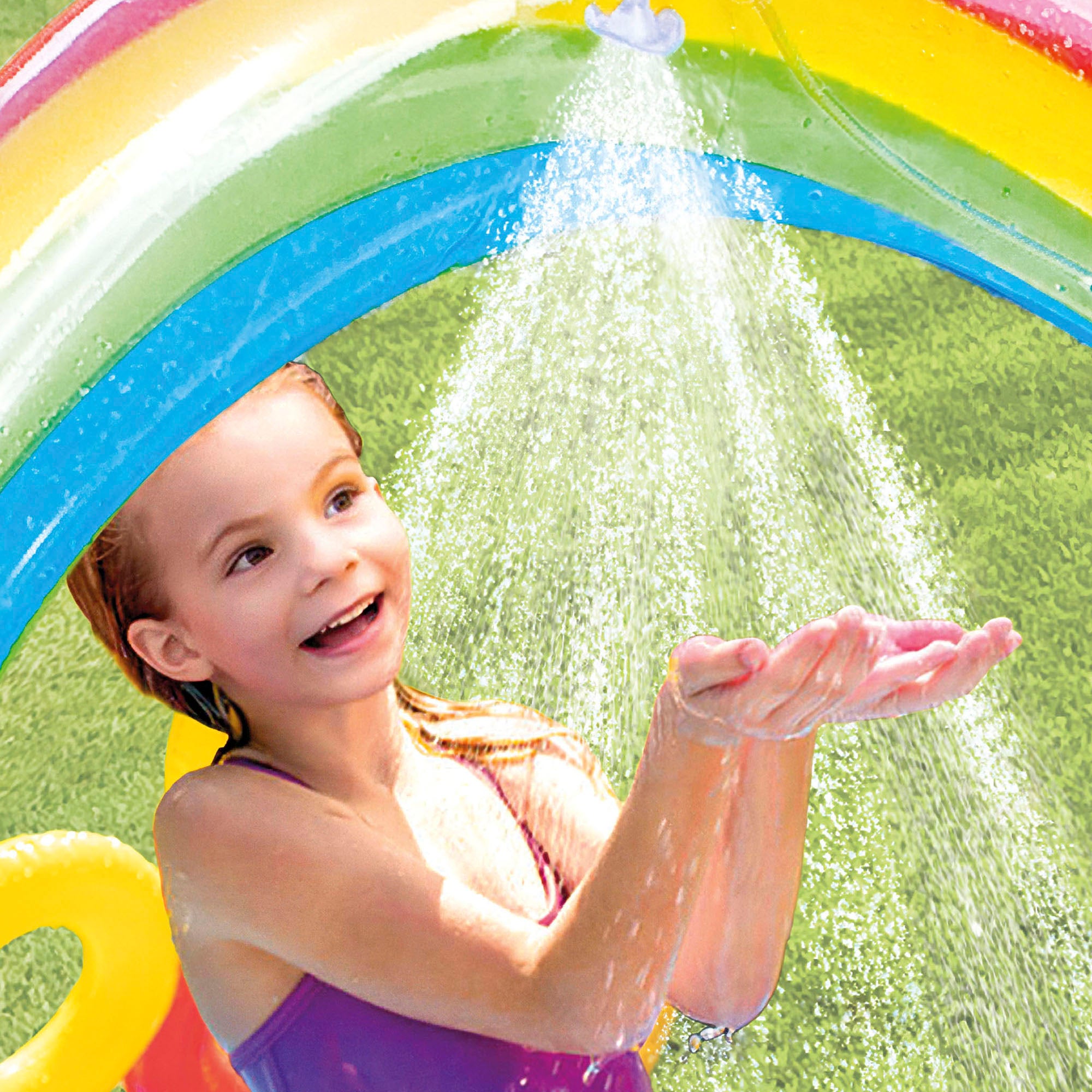 INTEX Centro juegos hinchable arcoiris 297x193x135 cm
