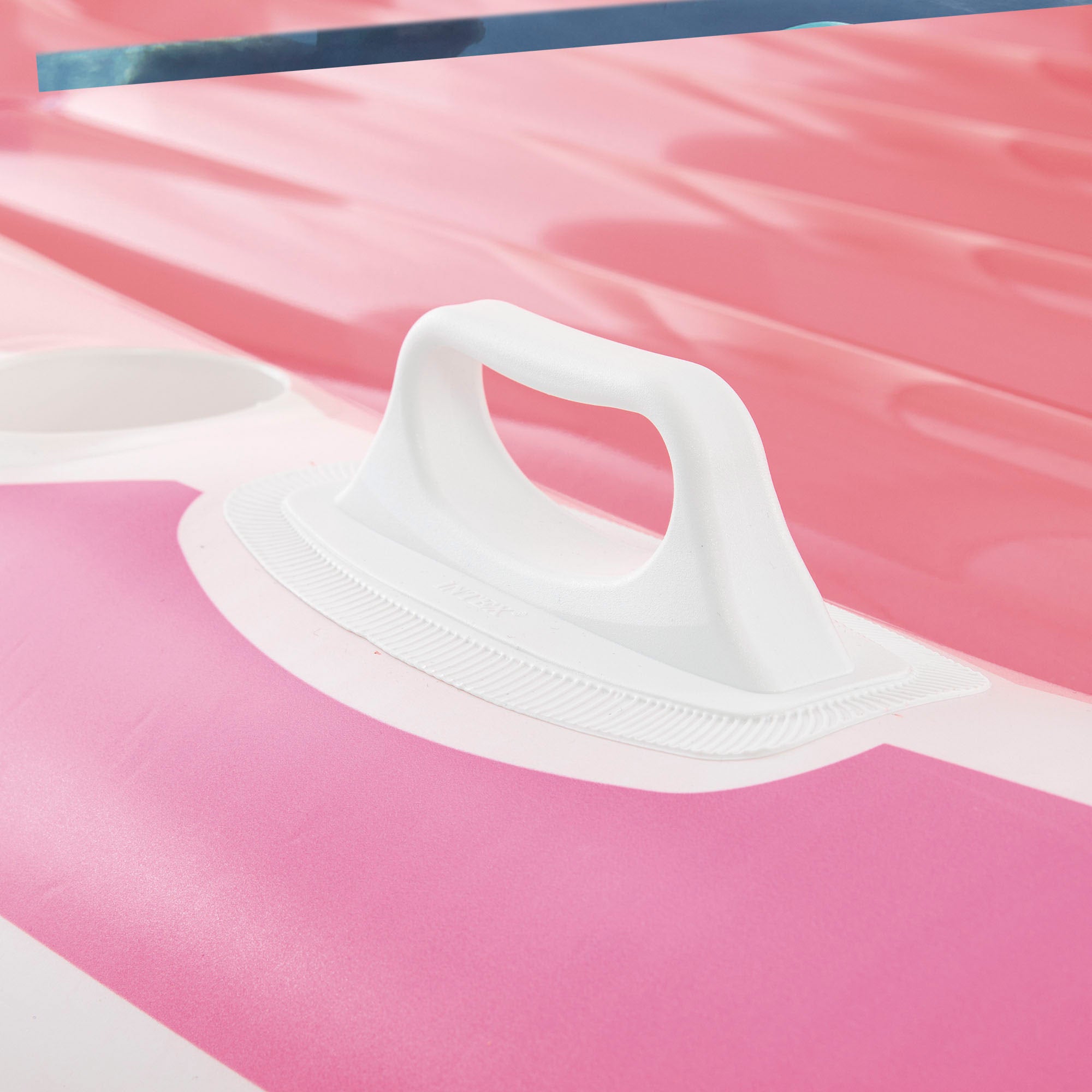 INTEX Colchoneta hinchable Pink Paradise con techo y portabebidas