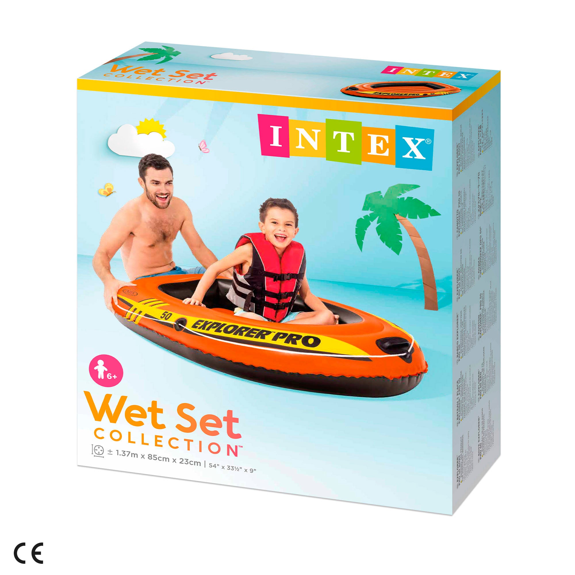 INTEX Barca hinchable explorer para niños - 137x85x23 cm