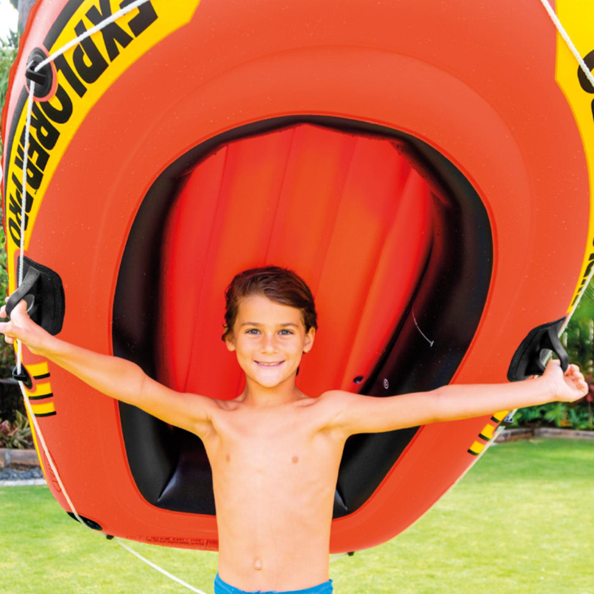 INTEX Barca hinchable explorer para niños - 137x85x23 cm