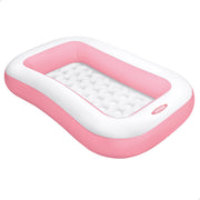 INTEX Piscina hinchable infantil rosa con suelo acolchado 166x100x25 cm