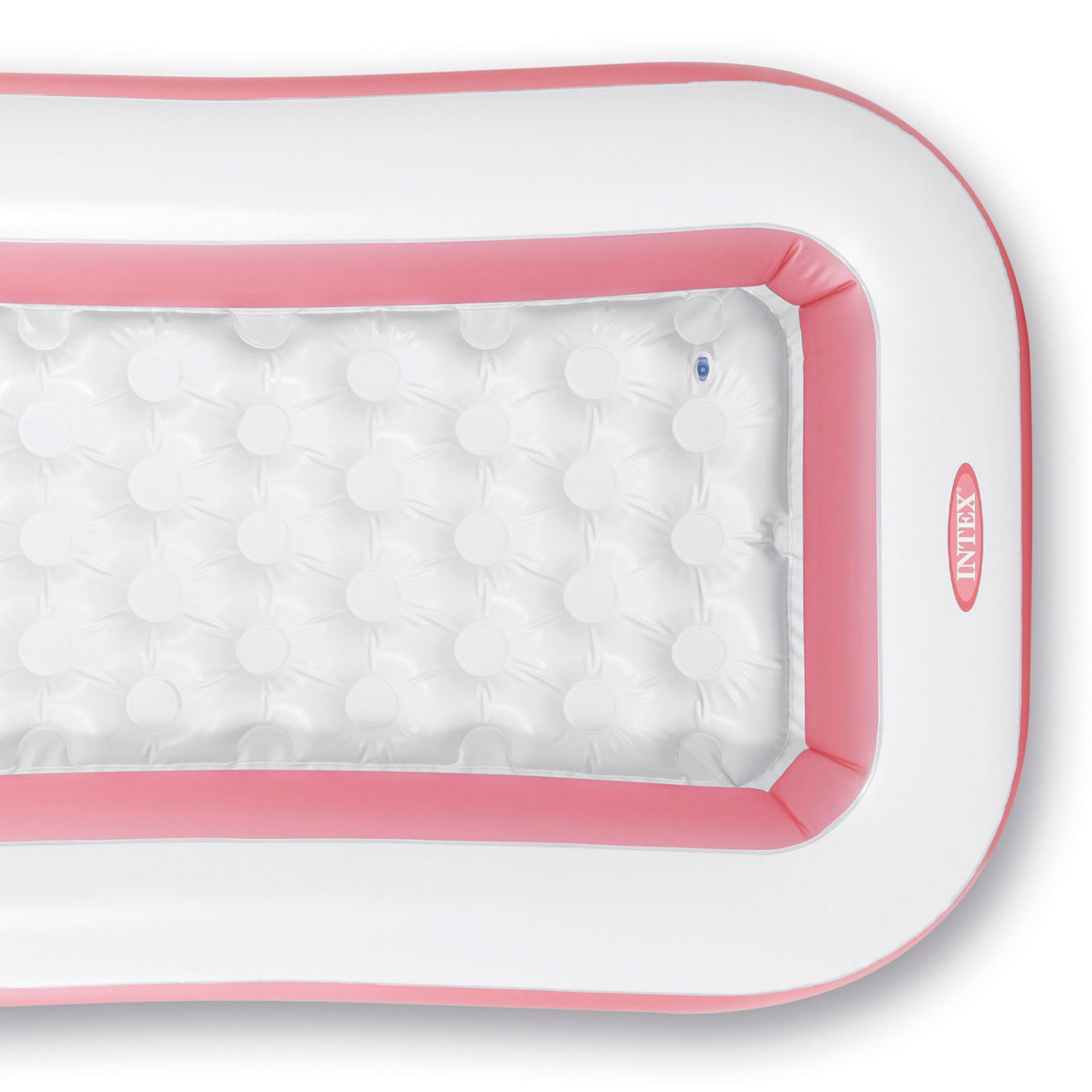 INTEX Piscina hinchable infantil rosa con suelo acolchado 166x100x25 cm