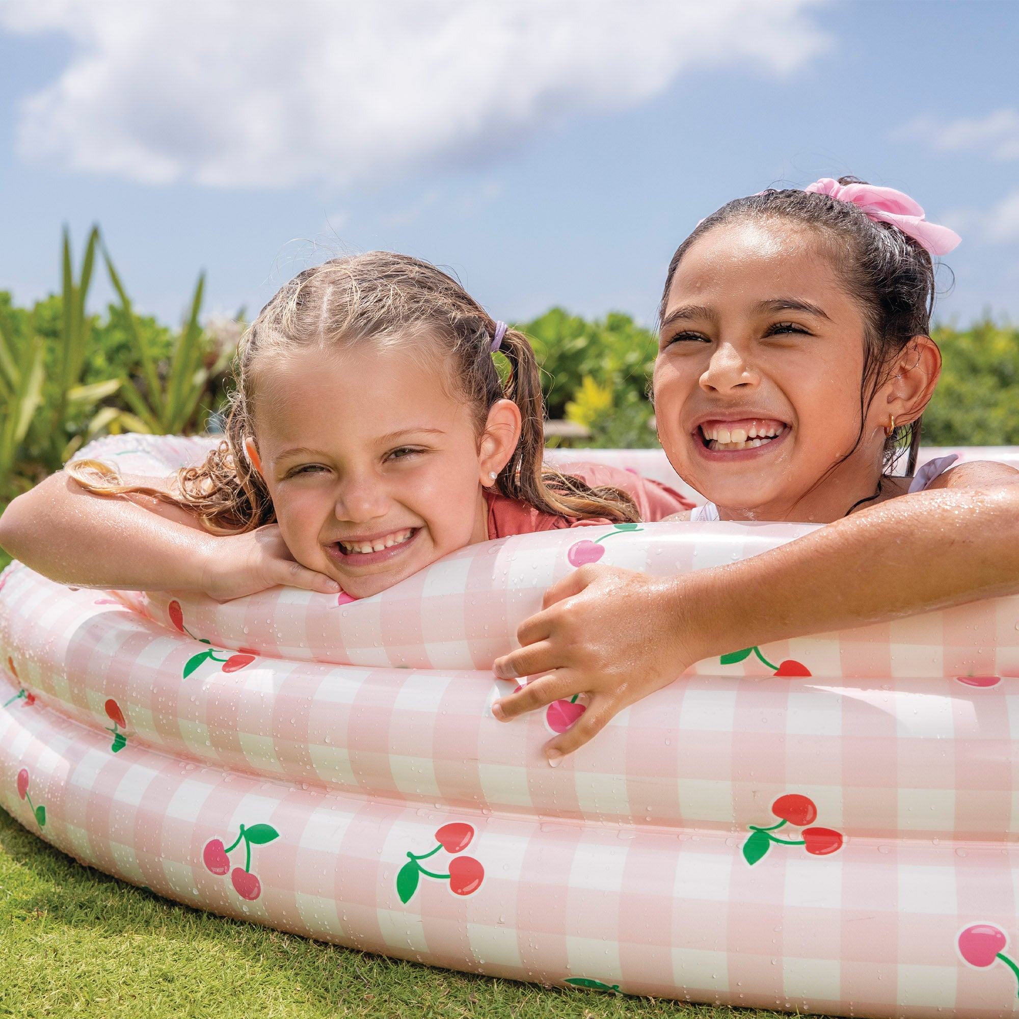 INTEX Piscina hinchable redonda limón