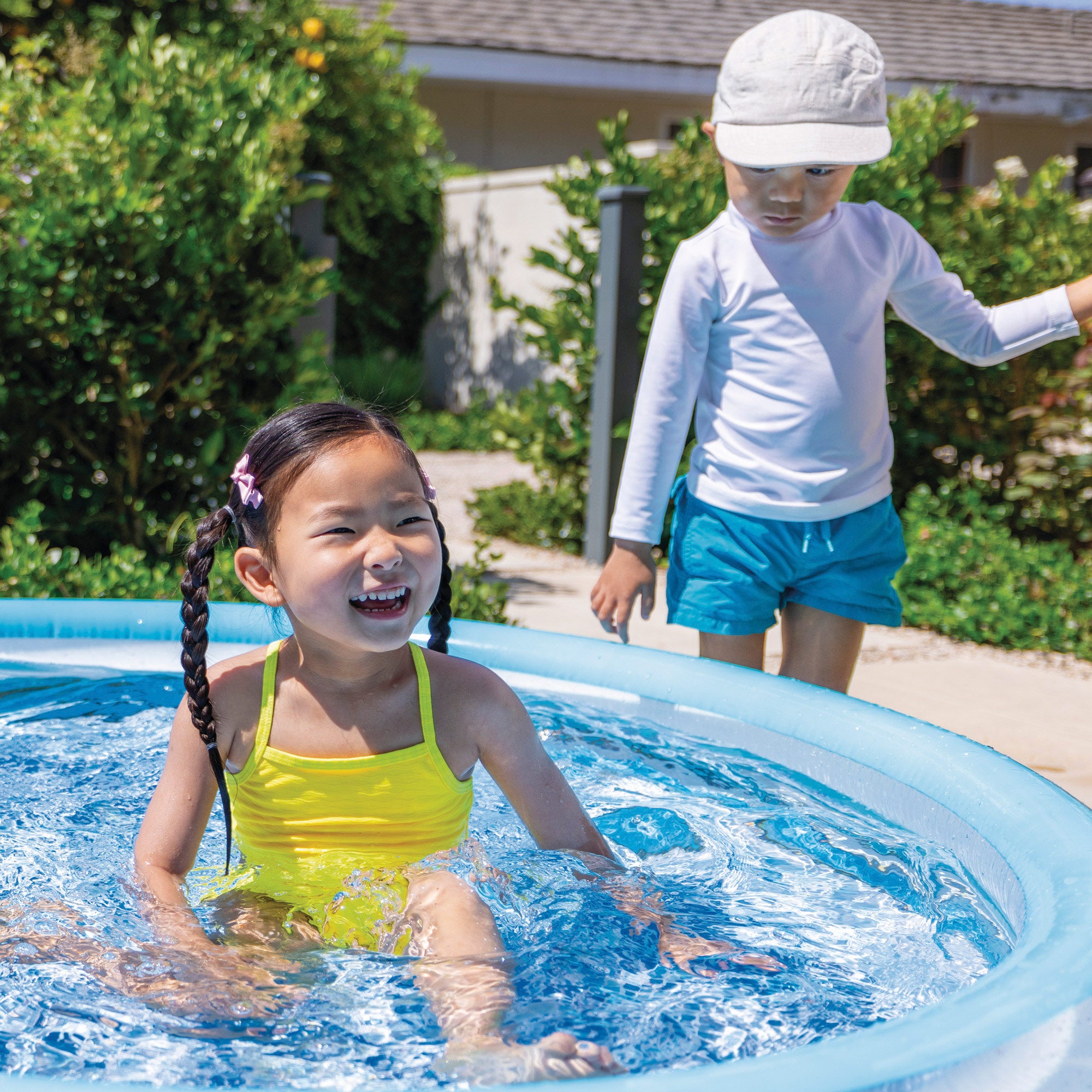 INTEX Piscina infantil hinchable Blue Biss con suelo estampado