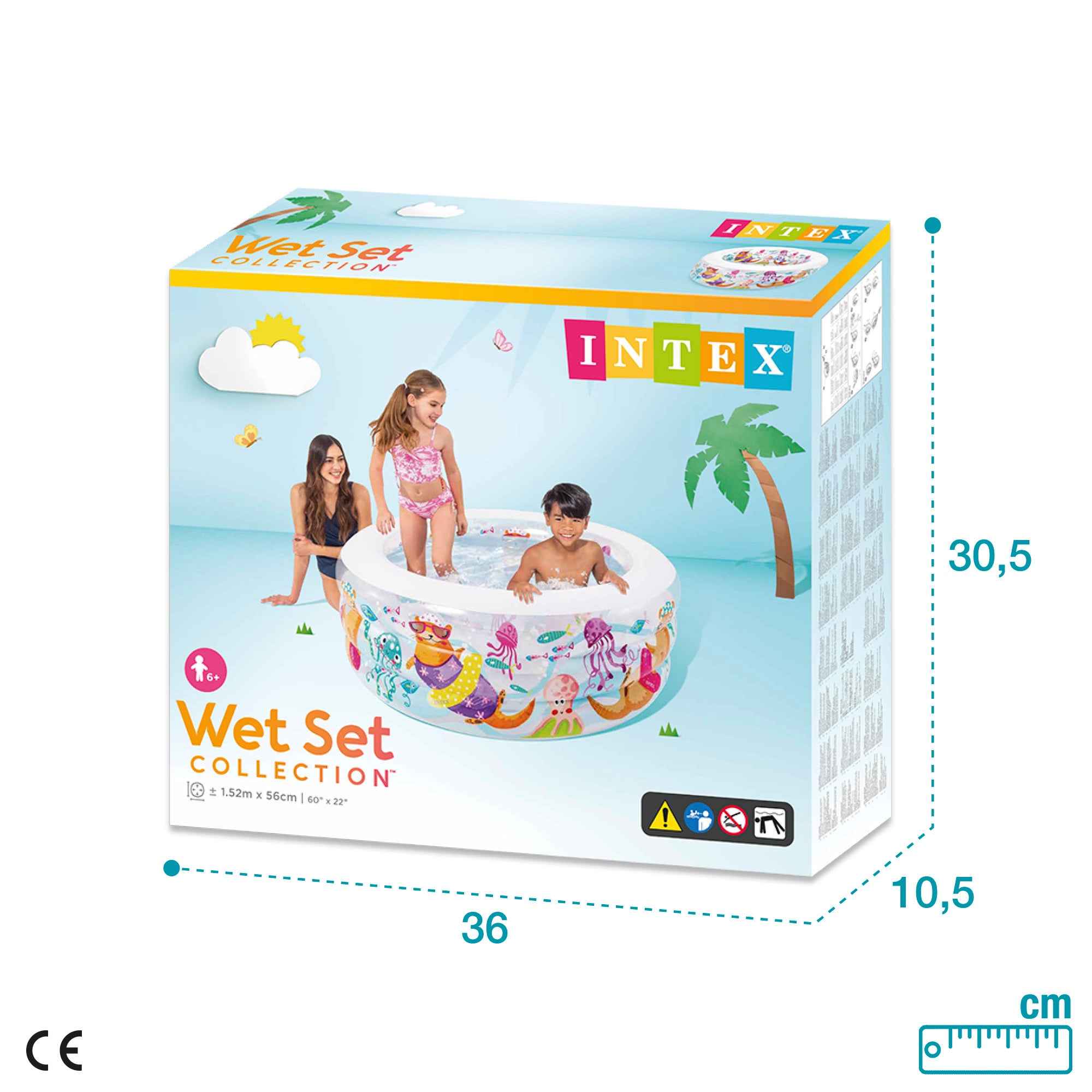 INTEX Piscina hinchable acuario 152x56cm - 360 l