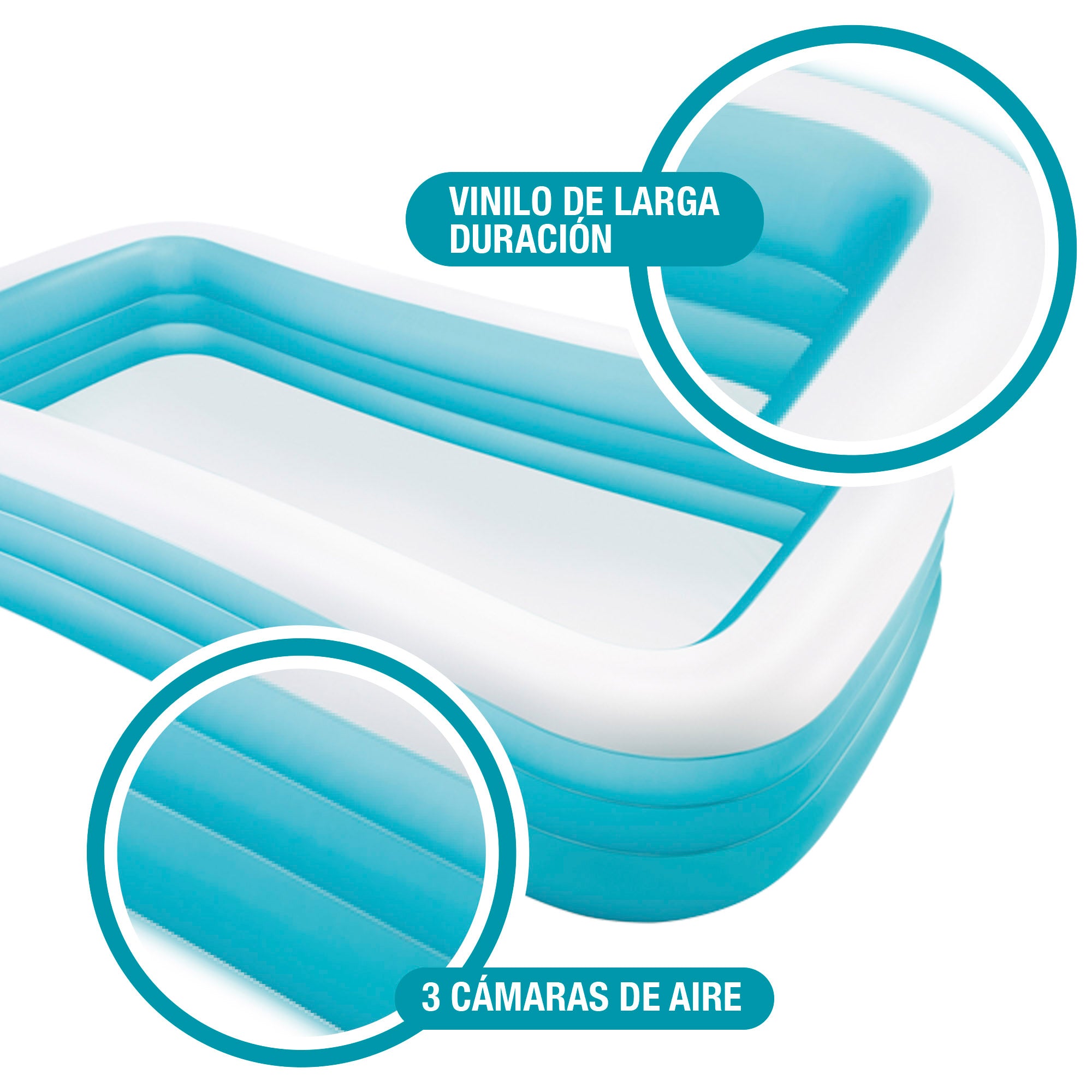 INTEX Piscina hinchable rectangular 305x183x56 cm - 1020 l