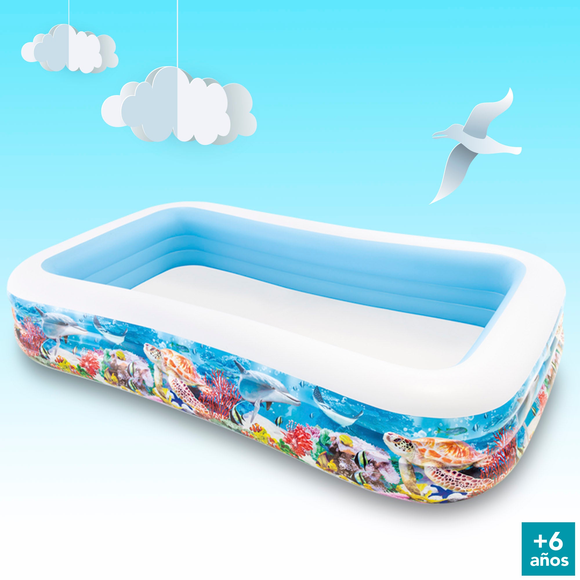 INTEX Piscina hinchable tropical 305x183x56 cm - 1020 l
