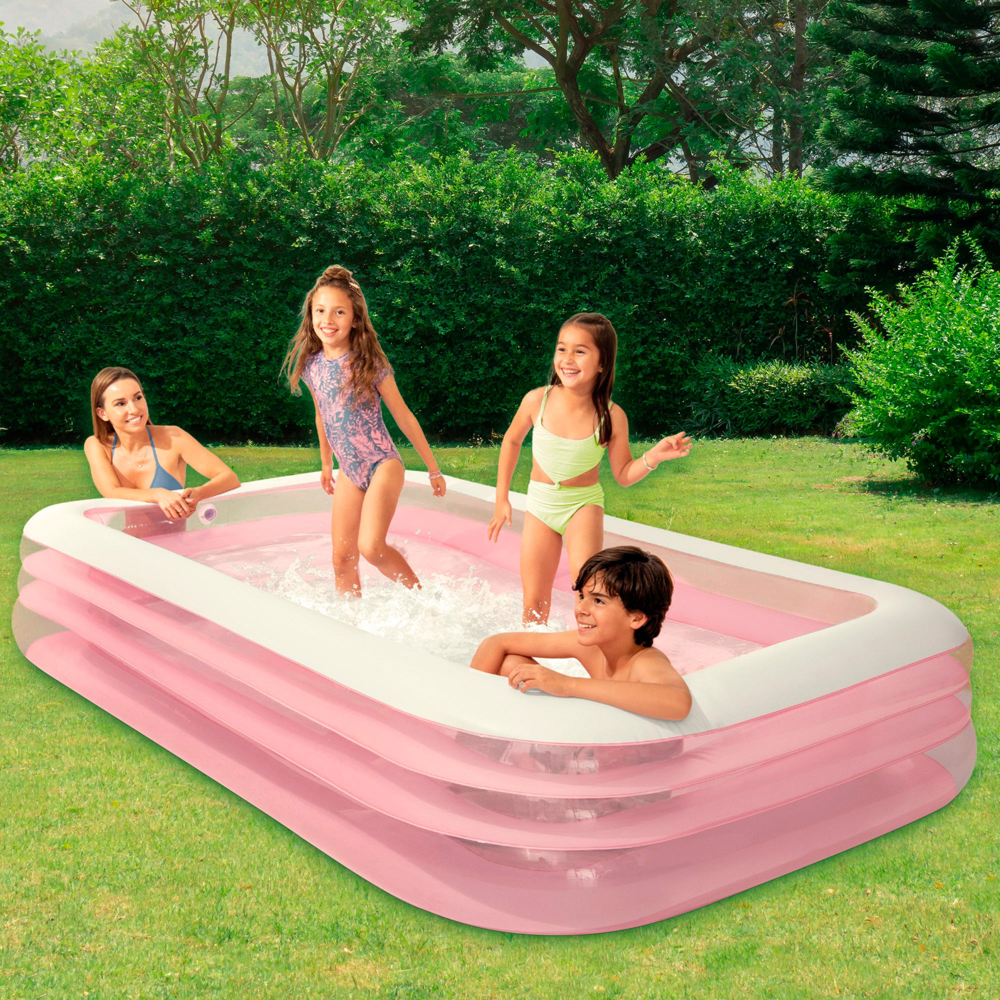 INTEX Piscina hinchable rosa 305x183x56 cm