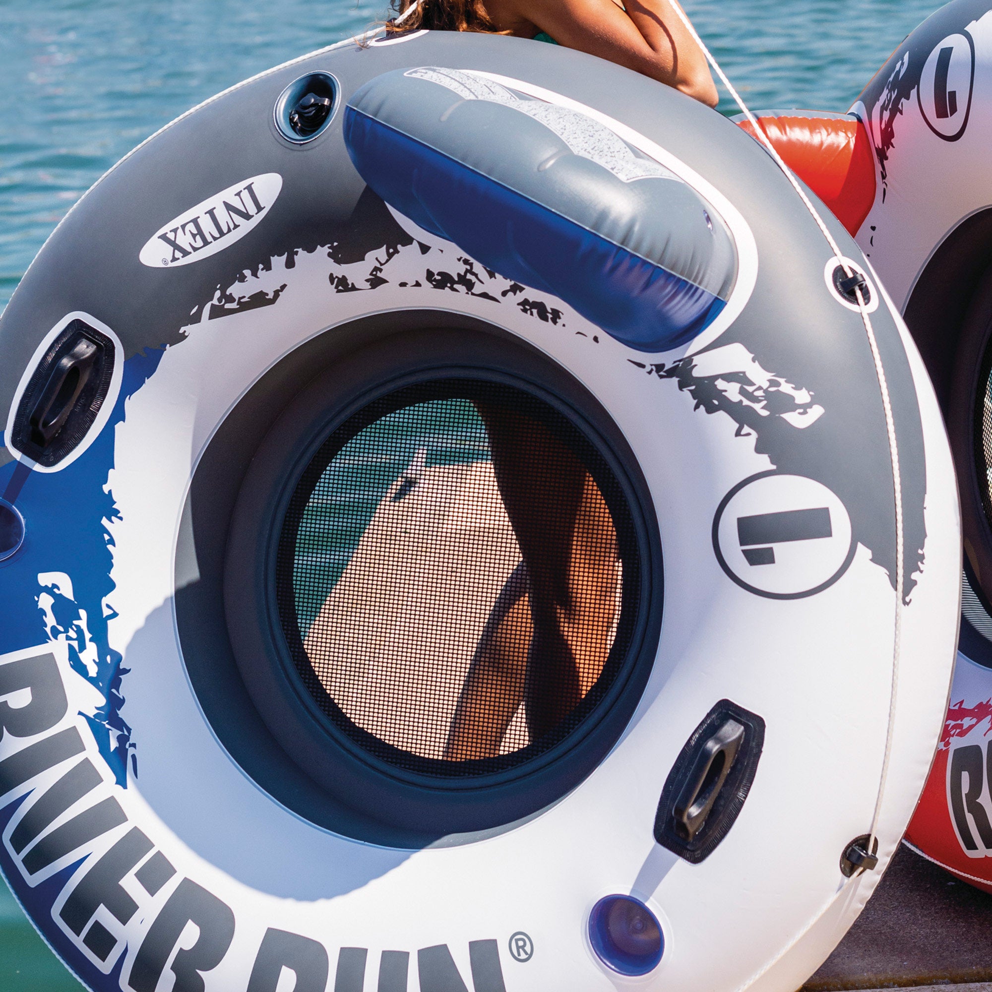 INTEX Rueda hinchable azul River Run 135 cm diámetro