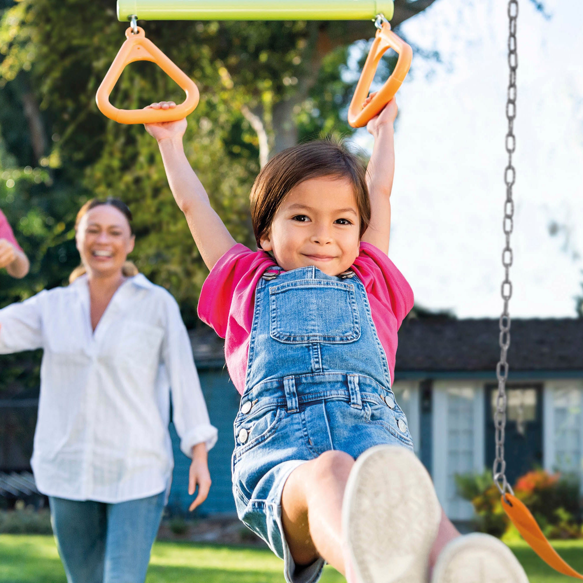 INTEX Columpio jardín doble con balancín y trapecio gimnasia