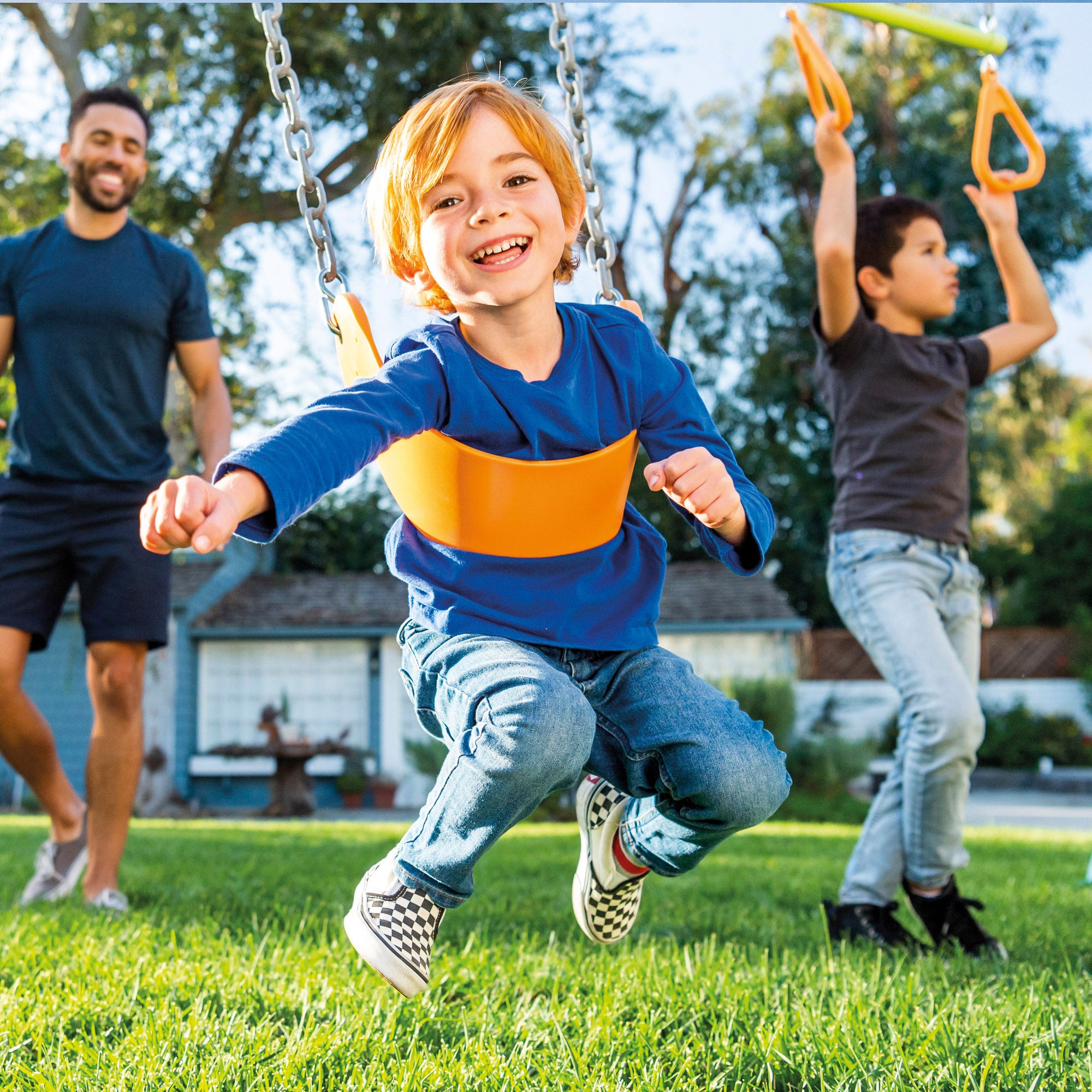 INTEX Columpio jardín doble con balancín y trapecio gimnasia