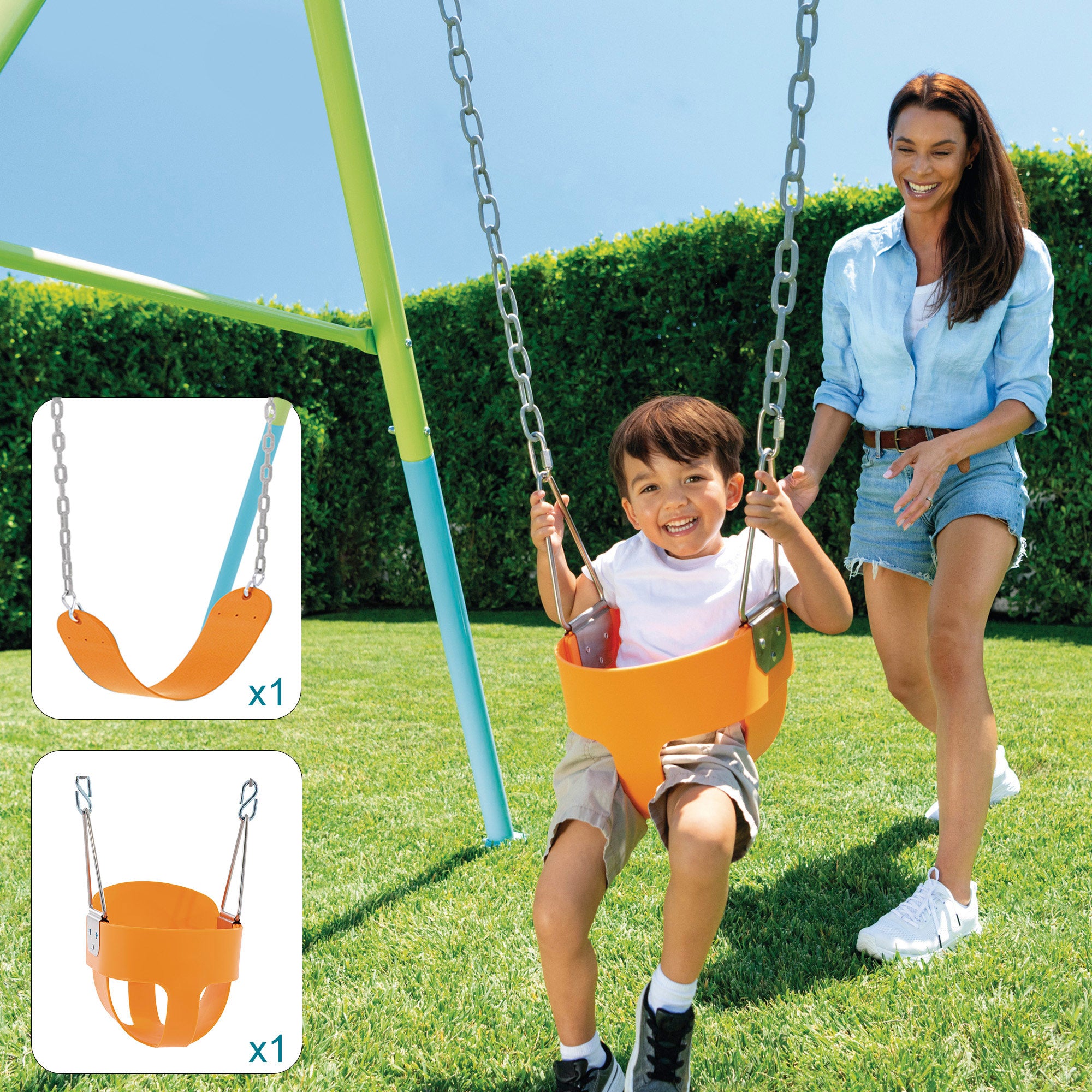 INTEX Columpio jardín niños y bebés 2 en 1