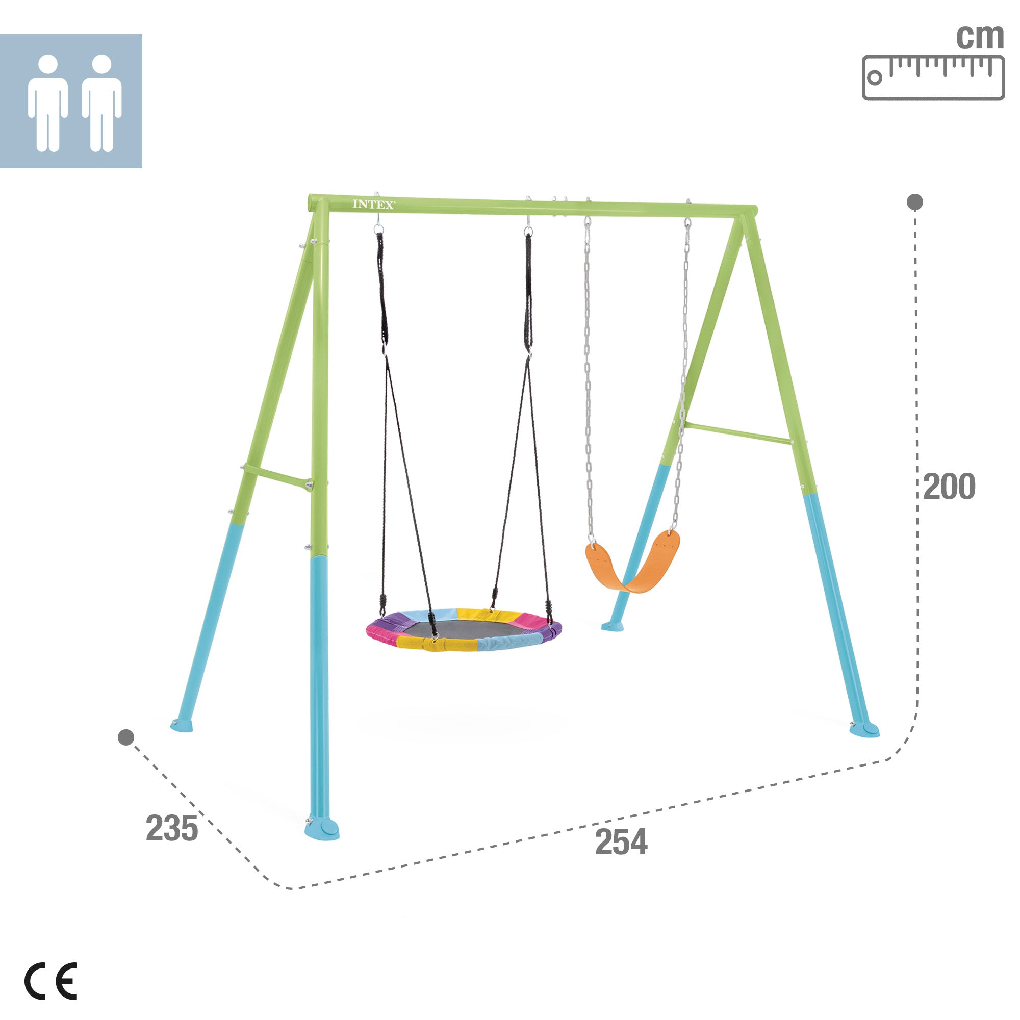 INTEX Columpio jardín niños con nido