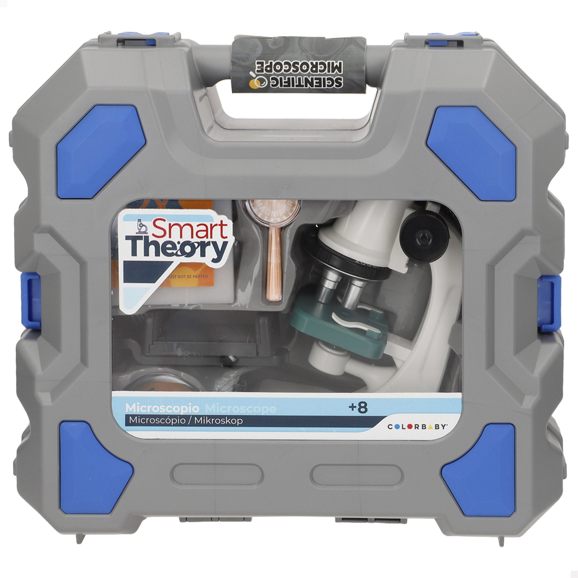 Microscopio con maletín y accesorios + 8 años Smart Theory