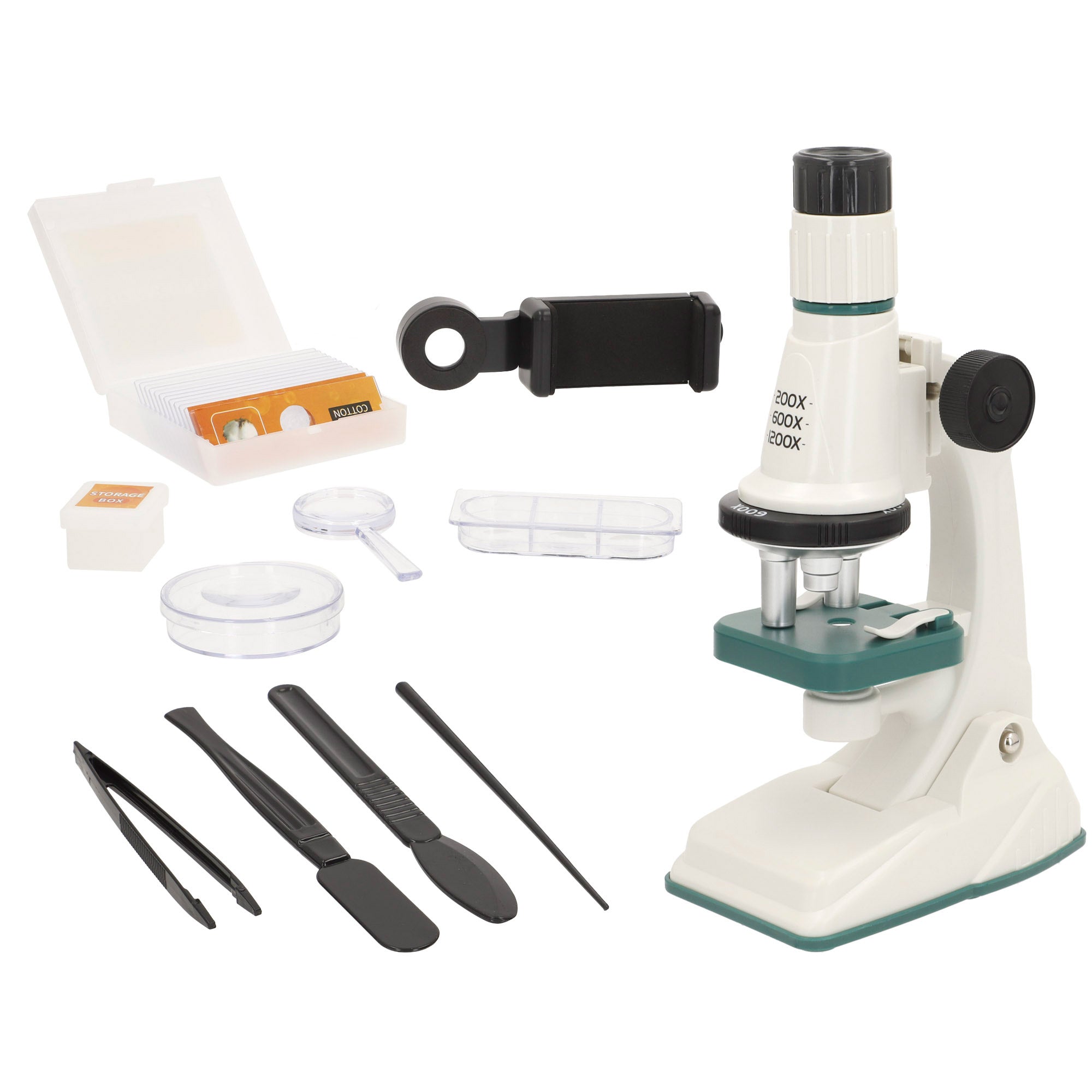 Microscopio con maletín y accesorios + 8 años Smart Theory