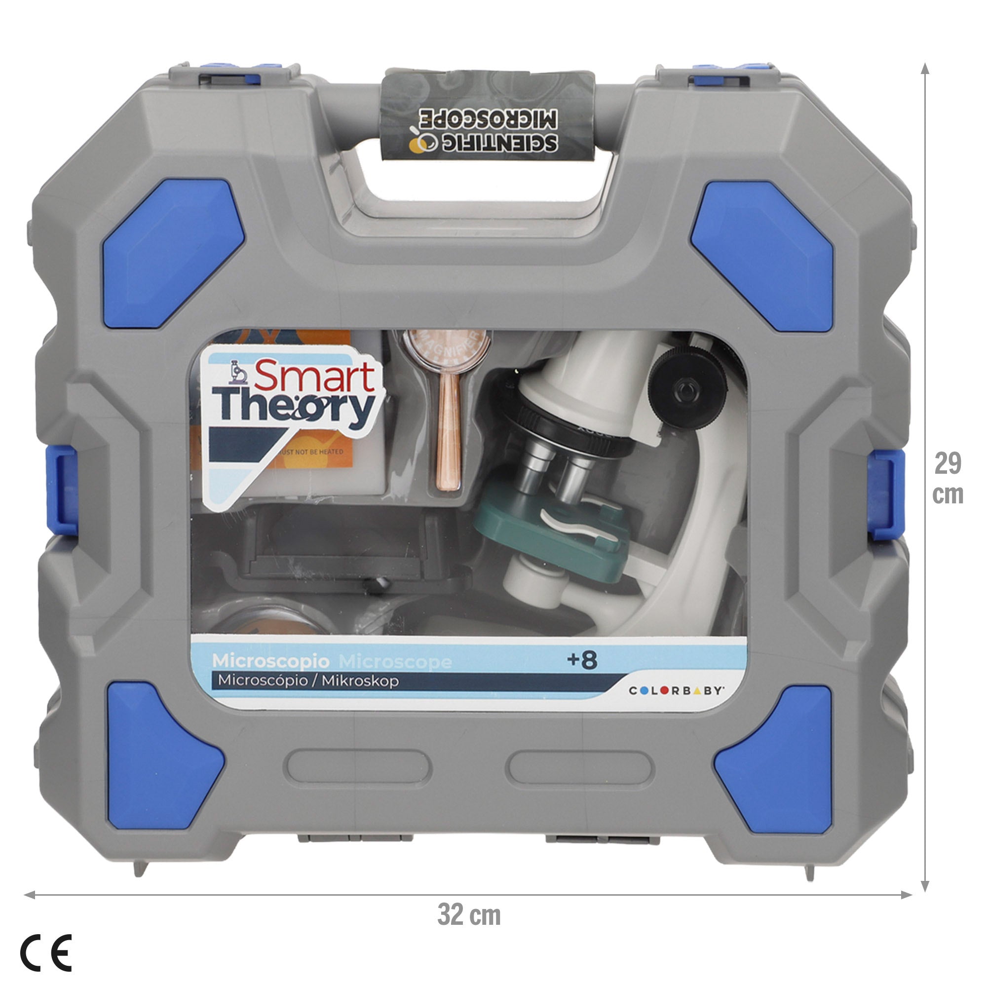 Microscopio con maletín y accesorios + 8 años Smart Theory
