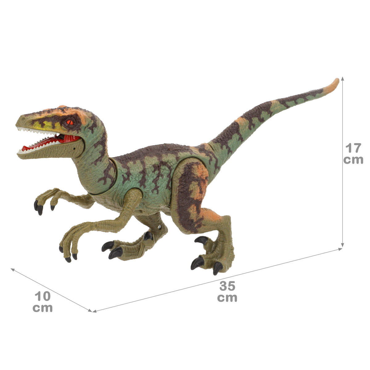 Set de dinosaurio con helicóptero, moto y explorador Animal World