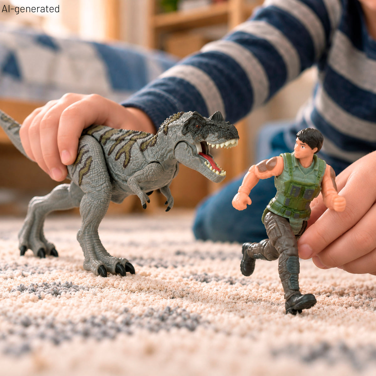 Set dinosaurio y coche todoterreno de expedición jurásica Animal World