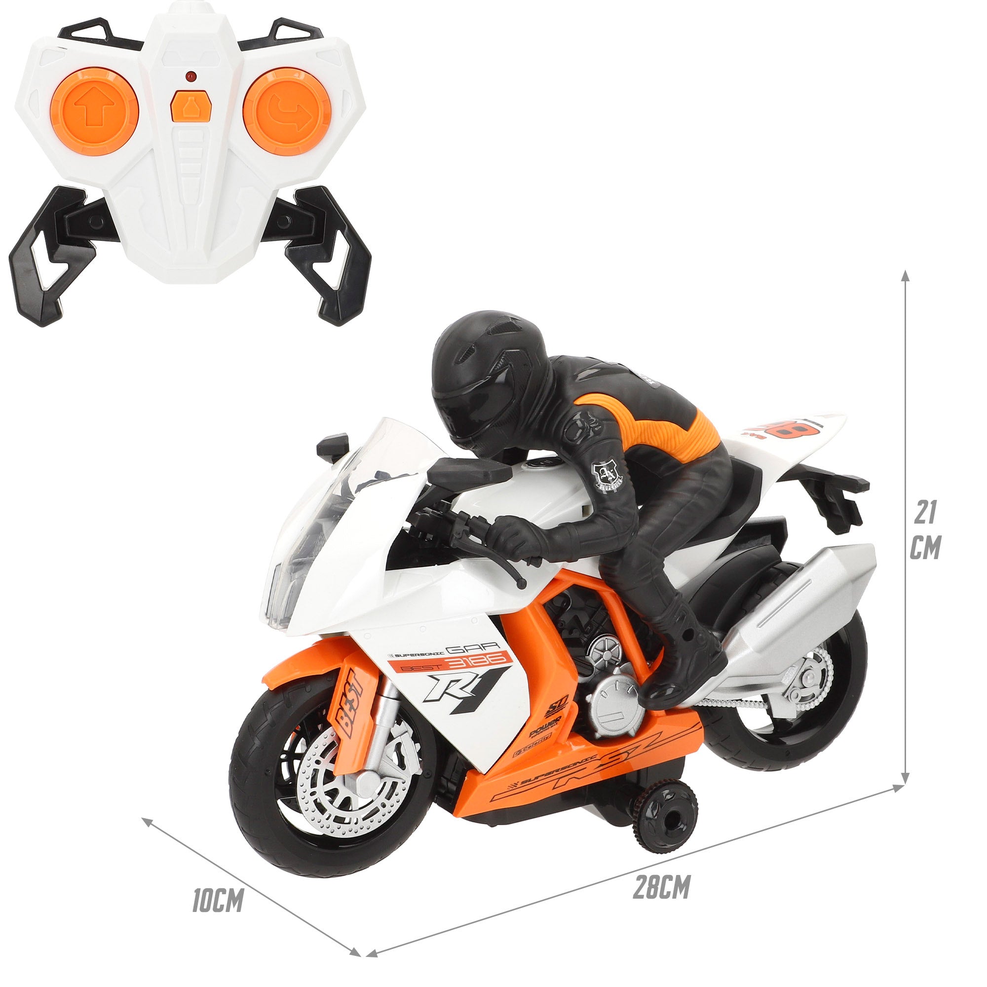 Moto radiocontrol naranja + 4 años Speed&Go