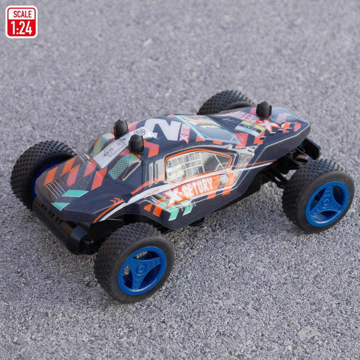 Coche teledirigido ruedas de goma 1:24 Speed & Go