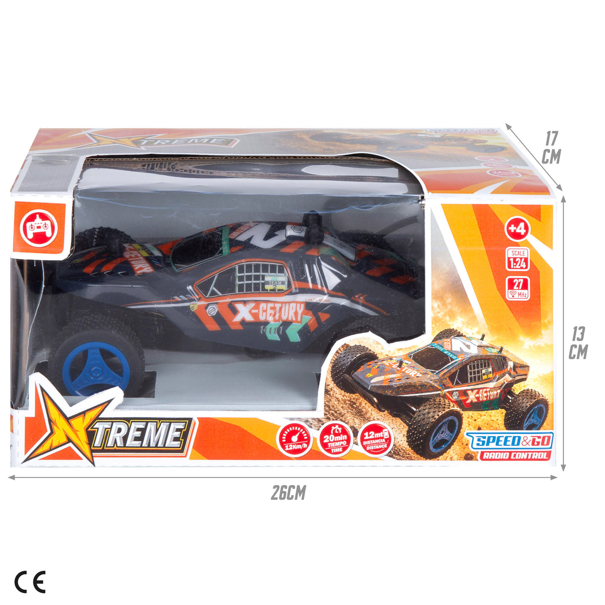 Coche teledirigido ruedas de goma 1:24 Speed & Go