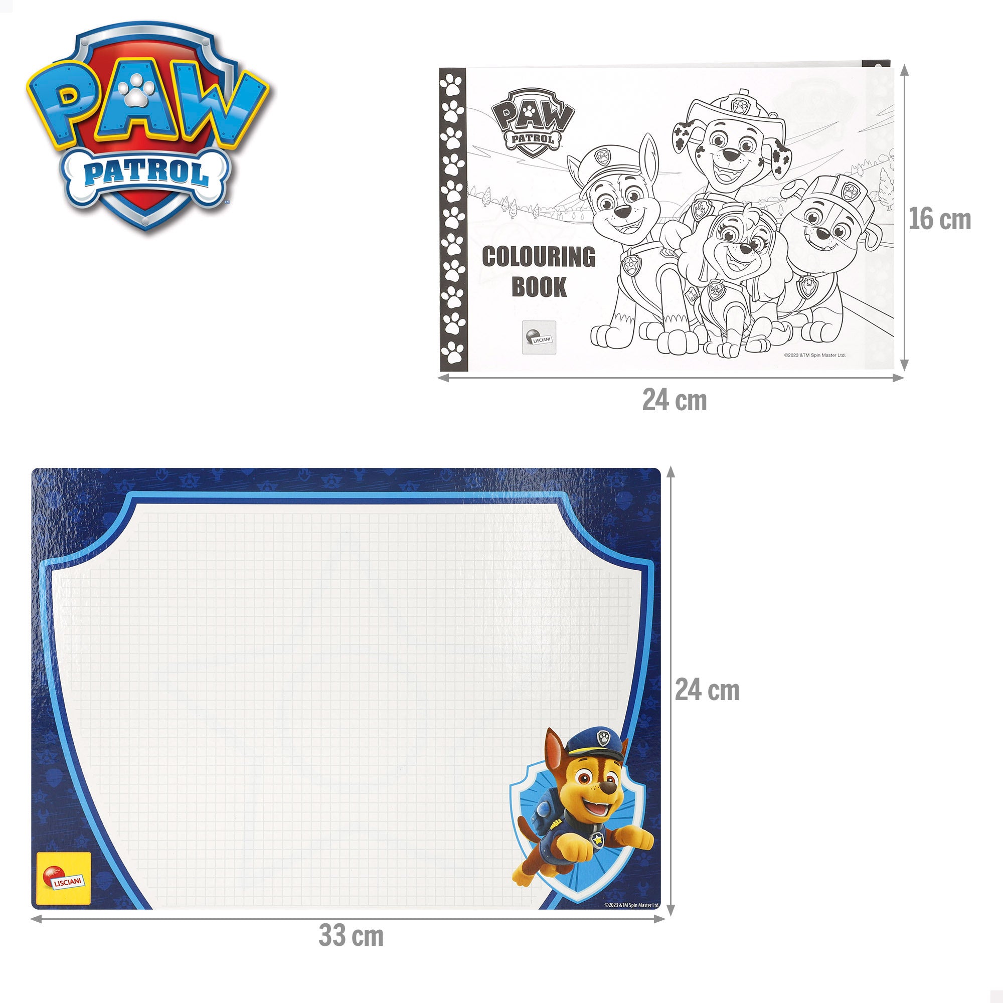 La Patrulla Canina Escuela de dibujo con pizarras y rotuladores +3 años