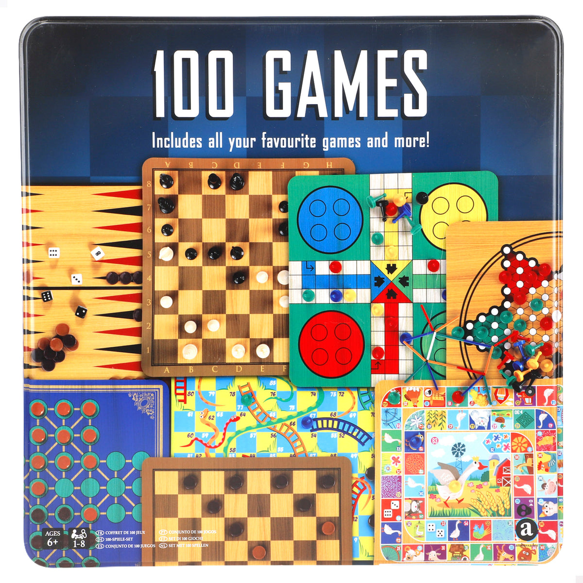 Caja metálica 100 juegos de mesa + 6 años CB Games