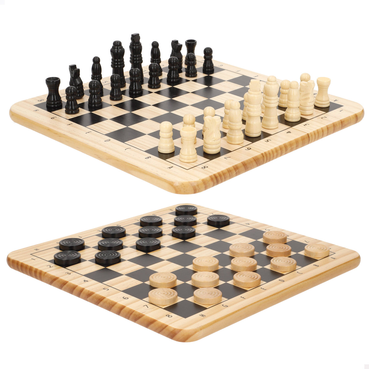 Juego ajedrez y damas caja metálica + 6 años COLORBABY