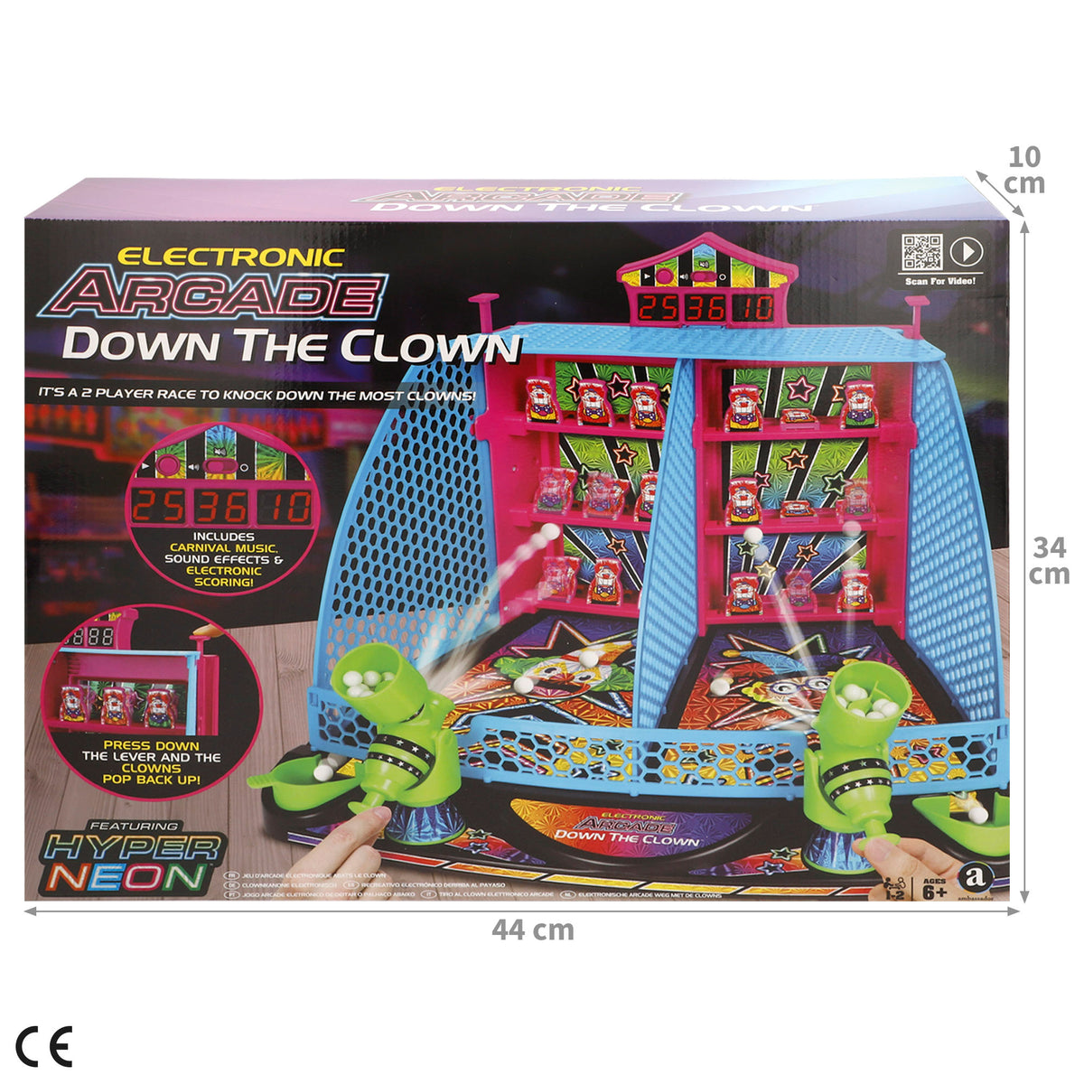 Juego arcade dispara al payaso + 6 años CB Games