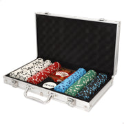 Juego de póker 300 fichas caja aluminio + 18 años COLORBABY