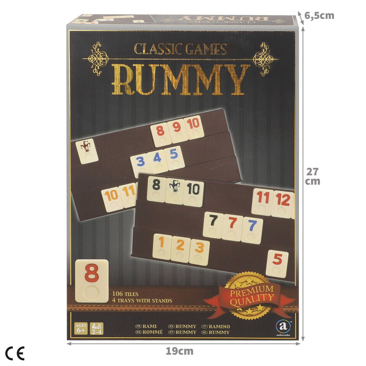 Juego Rummy 4 atriles + 6 años CB Games