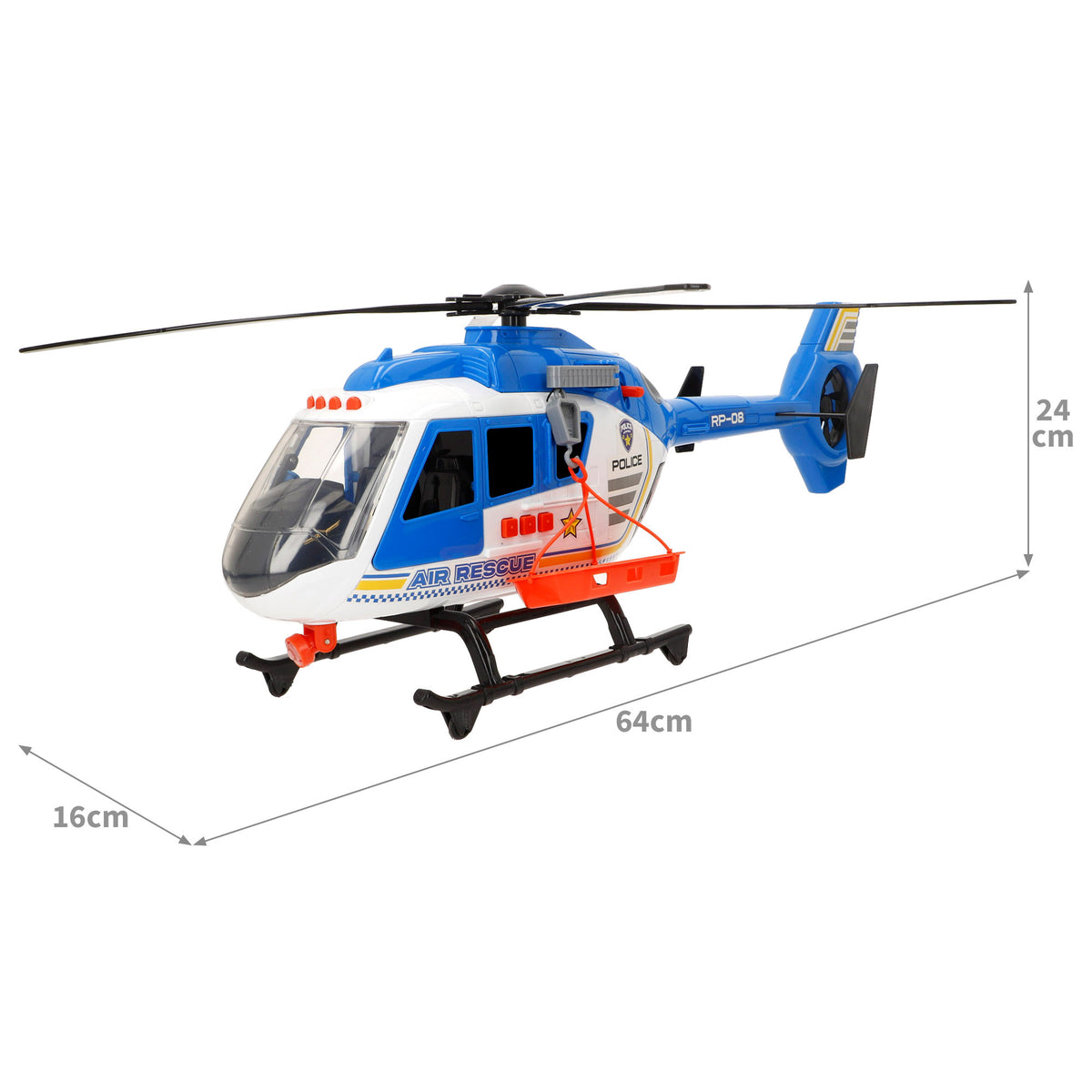 Helicóptero de rescate policial + 3 años Teamsterz